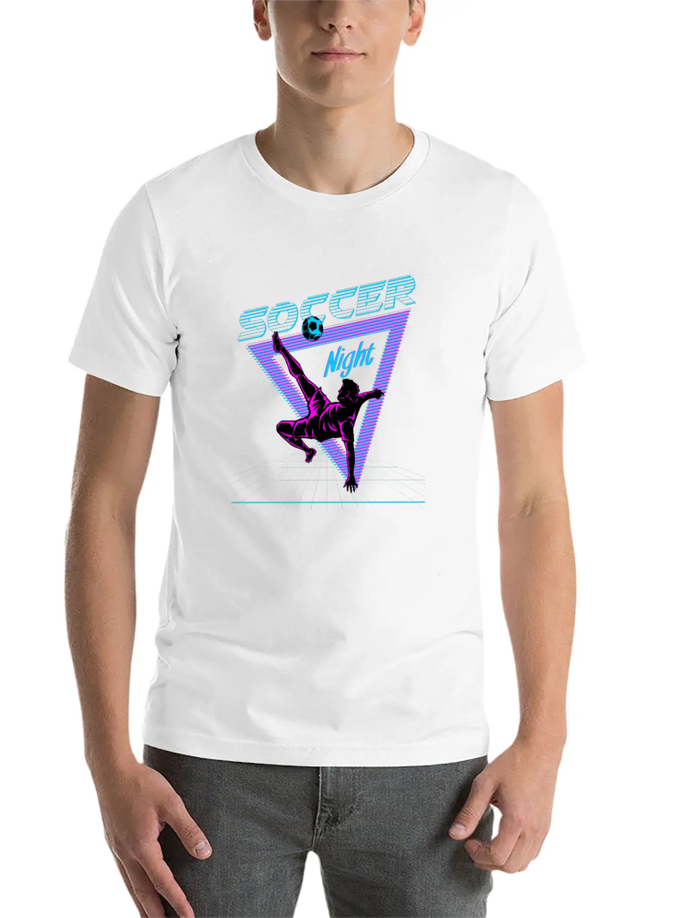 Soccer Retro Vaporwave Unisex Short Sleeve Soft Cotton T-Shirt – Casual Everyday Wear
