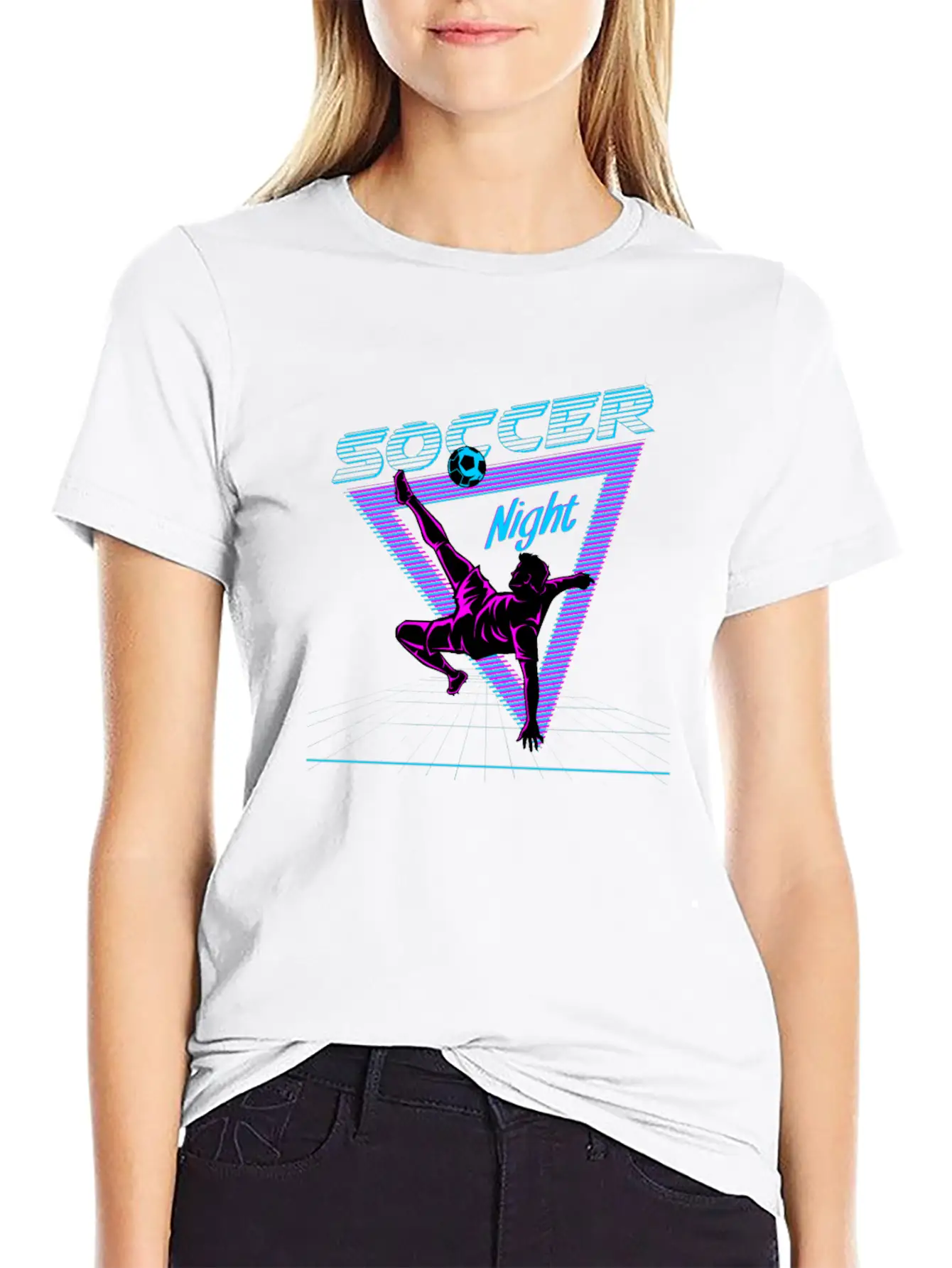 Soccer Retro Vaporwave Unisex Short Sleeve Soft Cotton T-Shirt – Casual Everyday Wear