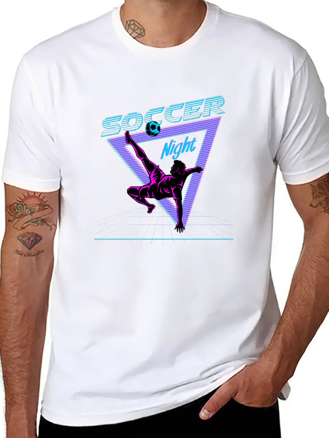 Soccer Retro Vaporwave Unisex Short Sleeve Soft Cotton T-Shirt – Casual Everyday Wear