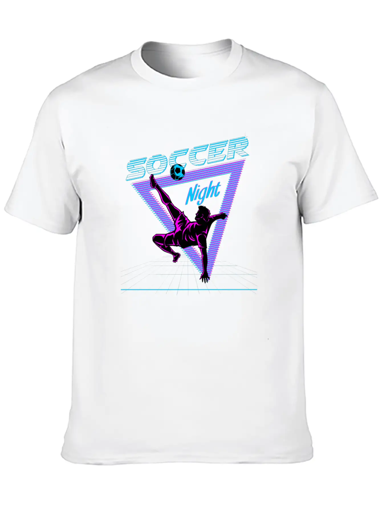 Soccer Retro Vaporwave Unisex Short Sleeve Soft Cotton T-Shirt – Casual Everyday Wear
