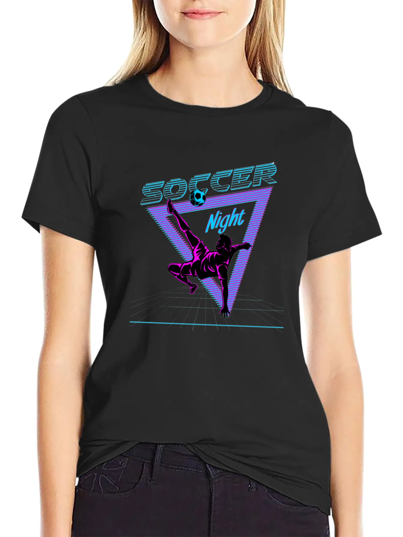 Soccer Retro Vaporwave Unisex Short Sleeve Soft Cotton T-Shirt – Casual Everyday Wear