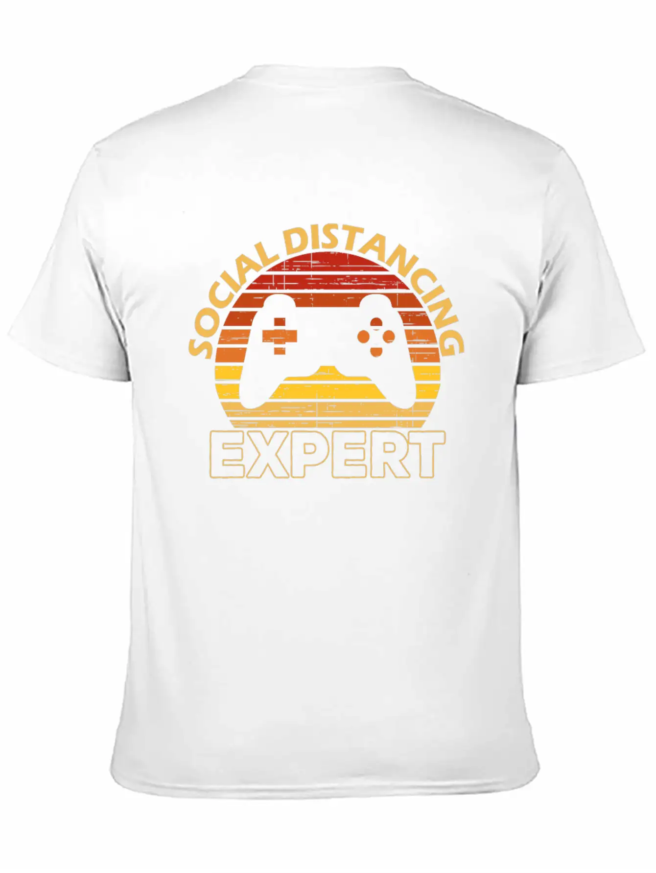 Social Distancing Expert Gaming Playing Video Game Basic Graphic T-Shirt – Daily Comfort In Soft Cotton