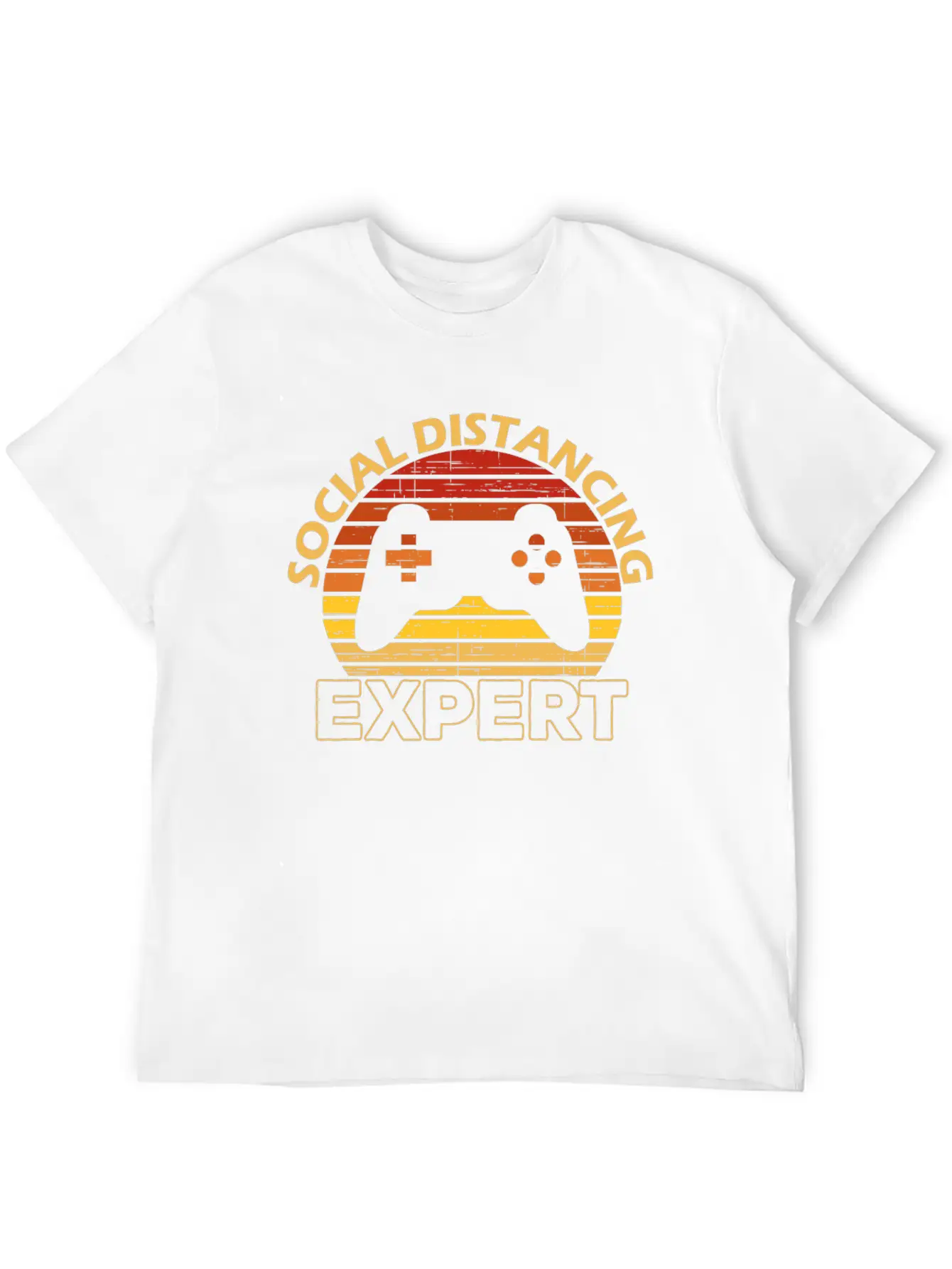 Social Distancing Expert Gaming Playing Video Game Basic Graphic T-Shirt – Daily Comfort In Soft Cotton