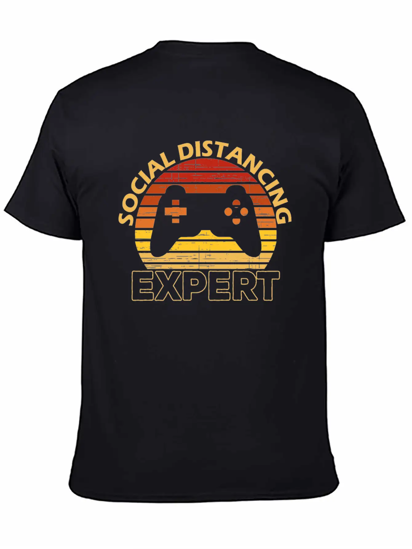 Social Distancing Expert Gaming Playing Video Game Basic Graphic T-Shirt – Daily Comfort In Soft Cotton