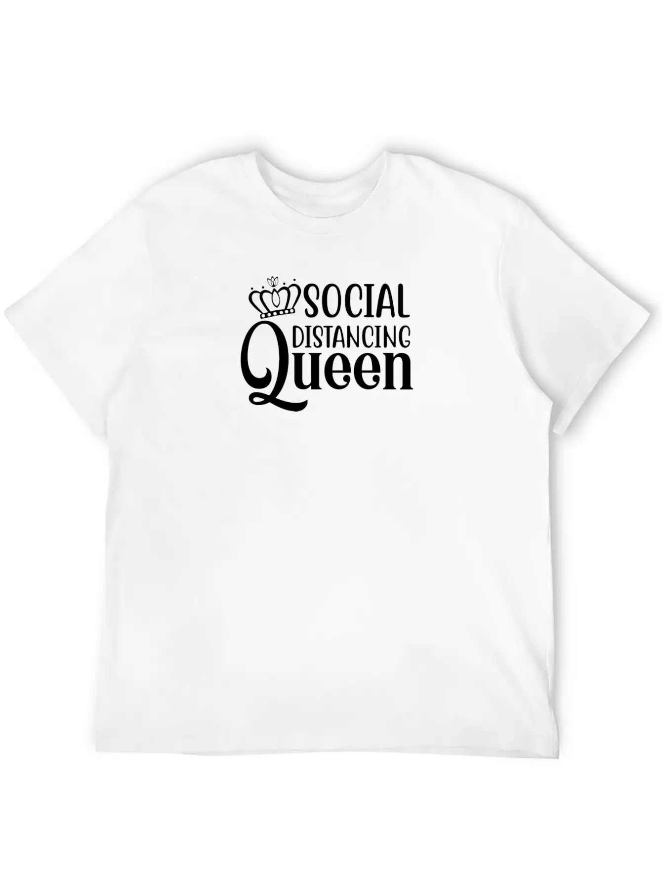 Social Distancing Queen Comfortable Minimalist Graphic Tee – Summer Style Essential