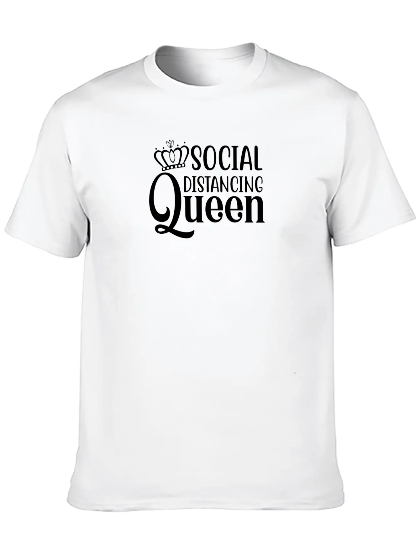 Social Distancing Queen Comfortable Minimalist Graphic Tee – Summer Style Essential
