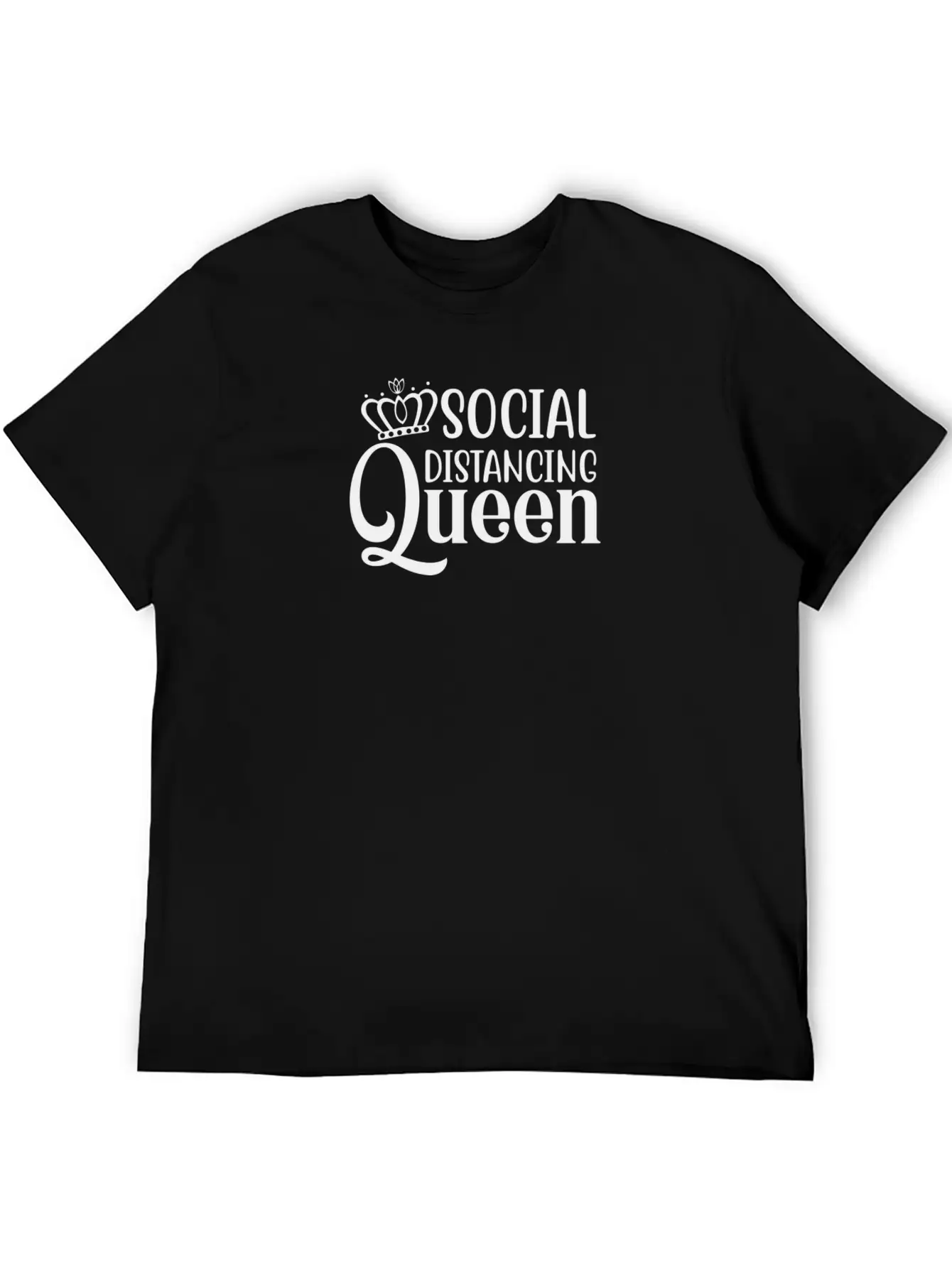 Social Distancing Queen Comfortable Minimalist Graphic Tee – Summer Style Essential