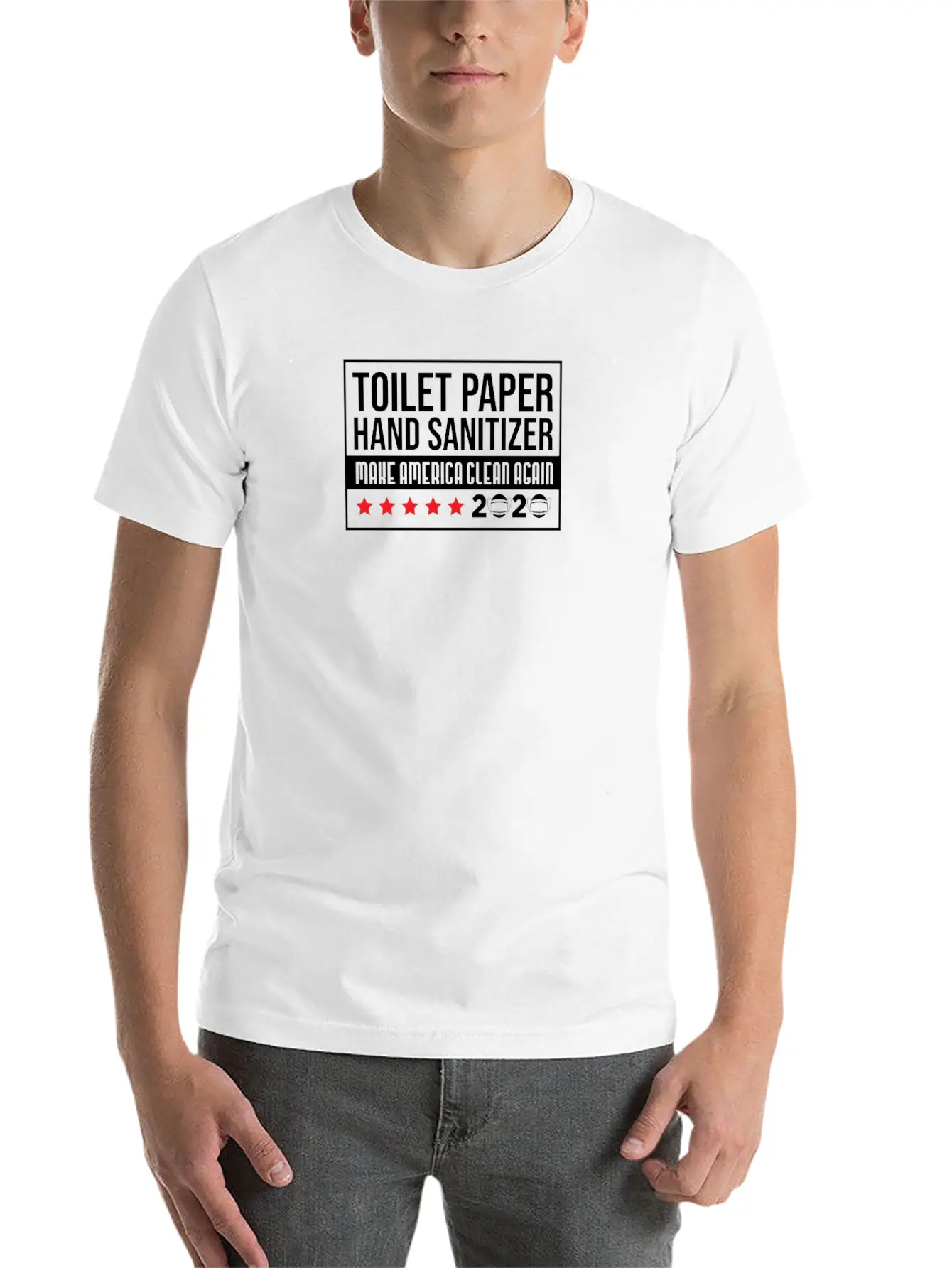 Social Distancing Toilet Paper Hand Sanitizer Unisex Short Sleeve Soft Cotton T-Shirt – Casual Everyday Wear