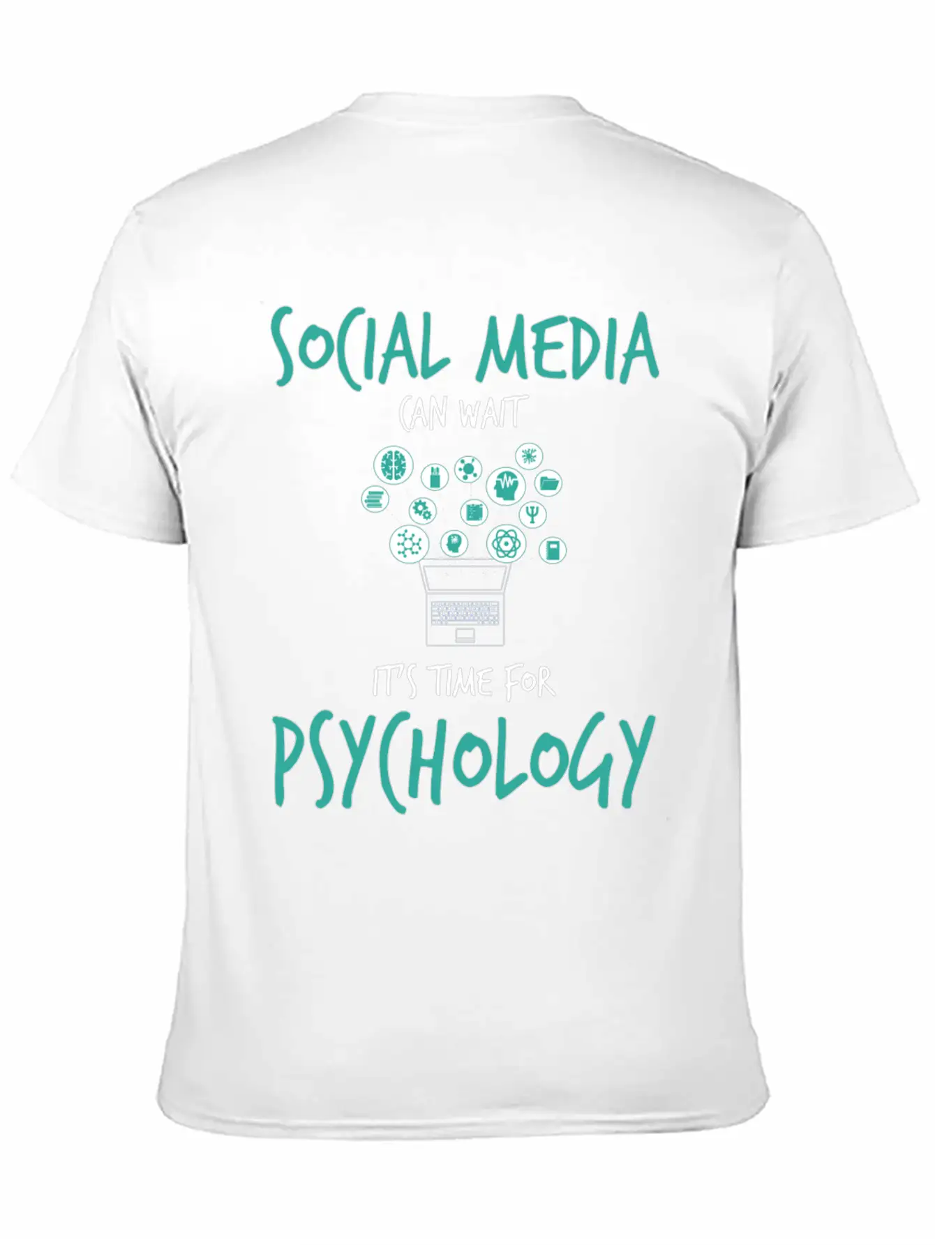 Social Media Can Wait It's Time For Psychology Unisex Short Sleeve Soft Cotton T-Shirt – Casual Everyday Wear