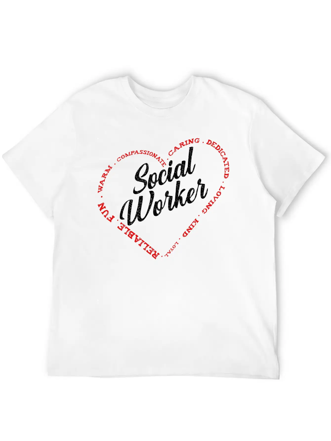 Social Worker Heart Profession Work Gratitude Timeless Short Sleeve Tee – Comfy And Minimalist Design