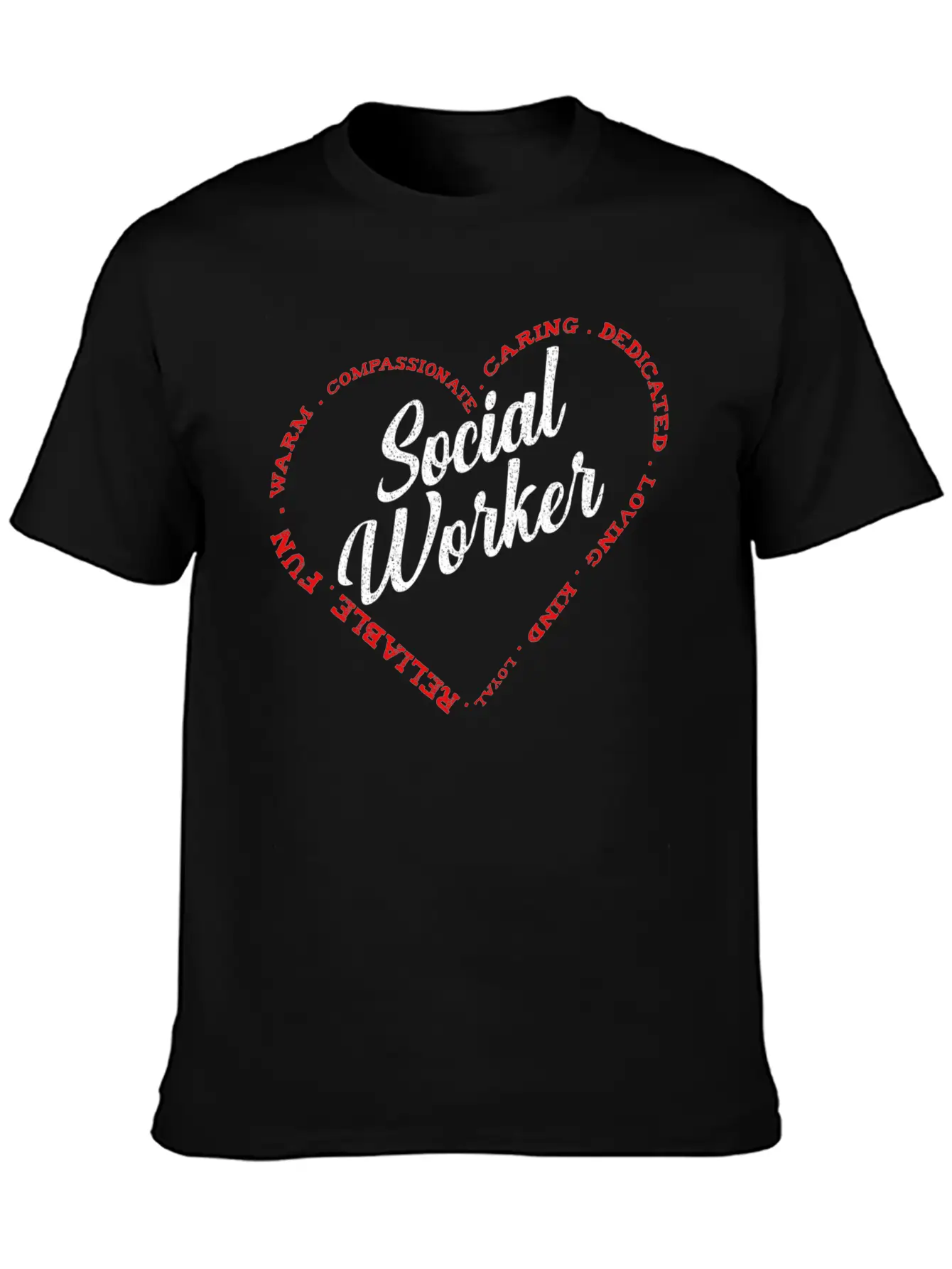 Social Worker Heart Profession Work Gratitude Timeless Short Sleeve Tee – Comfy And Minimalist Design