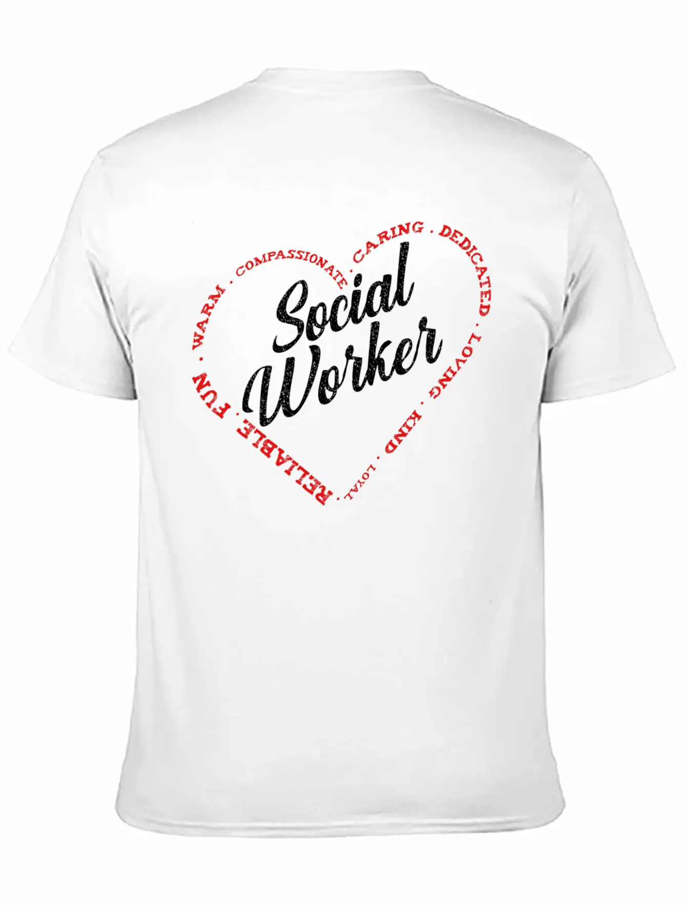 Social Worker Heart Profession Work Gratitude Timeless Short Sleeve Tee – Comfy And Minimalist Design