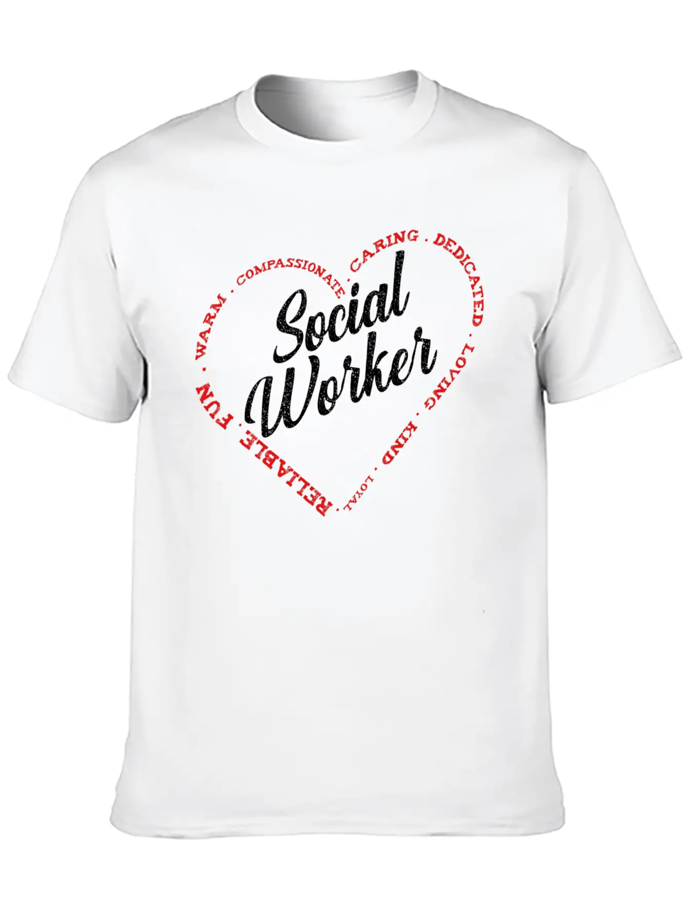 Social Worker Heart Profession Work Gratitude Timeless Short Sleeve Tee – Comfy And Minimalist Design