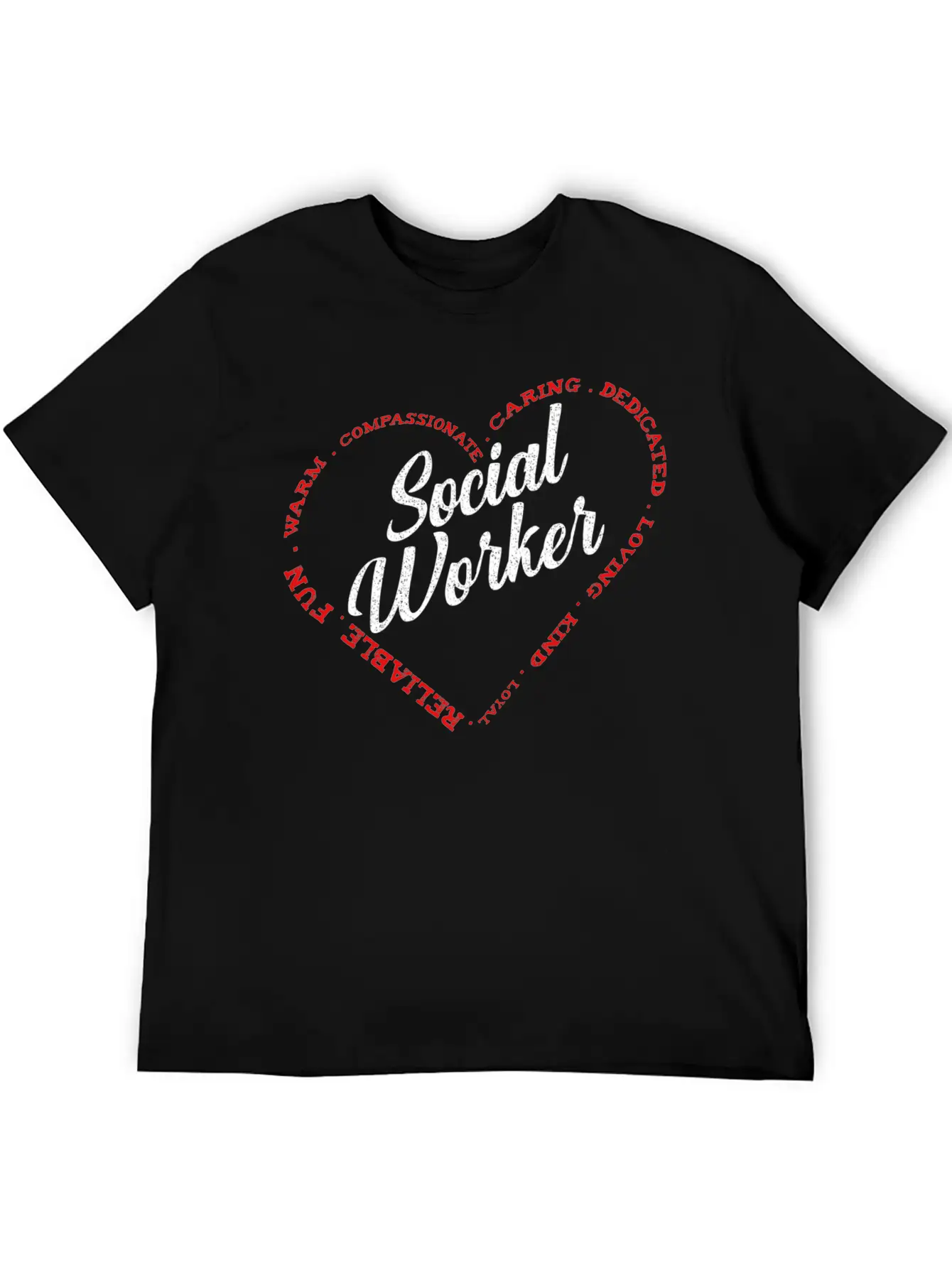 Social Worker Heart Profession Work Gratitude Timeless Short Sleeve Tee – Comfy And Minimalist Design