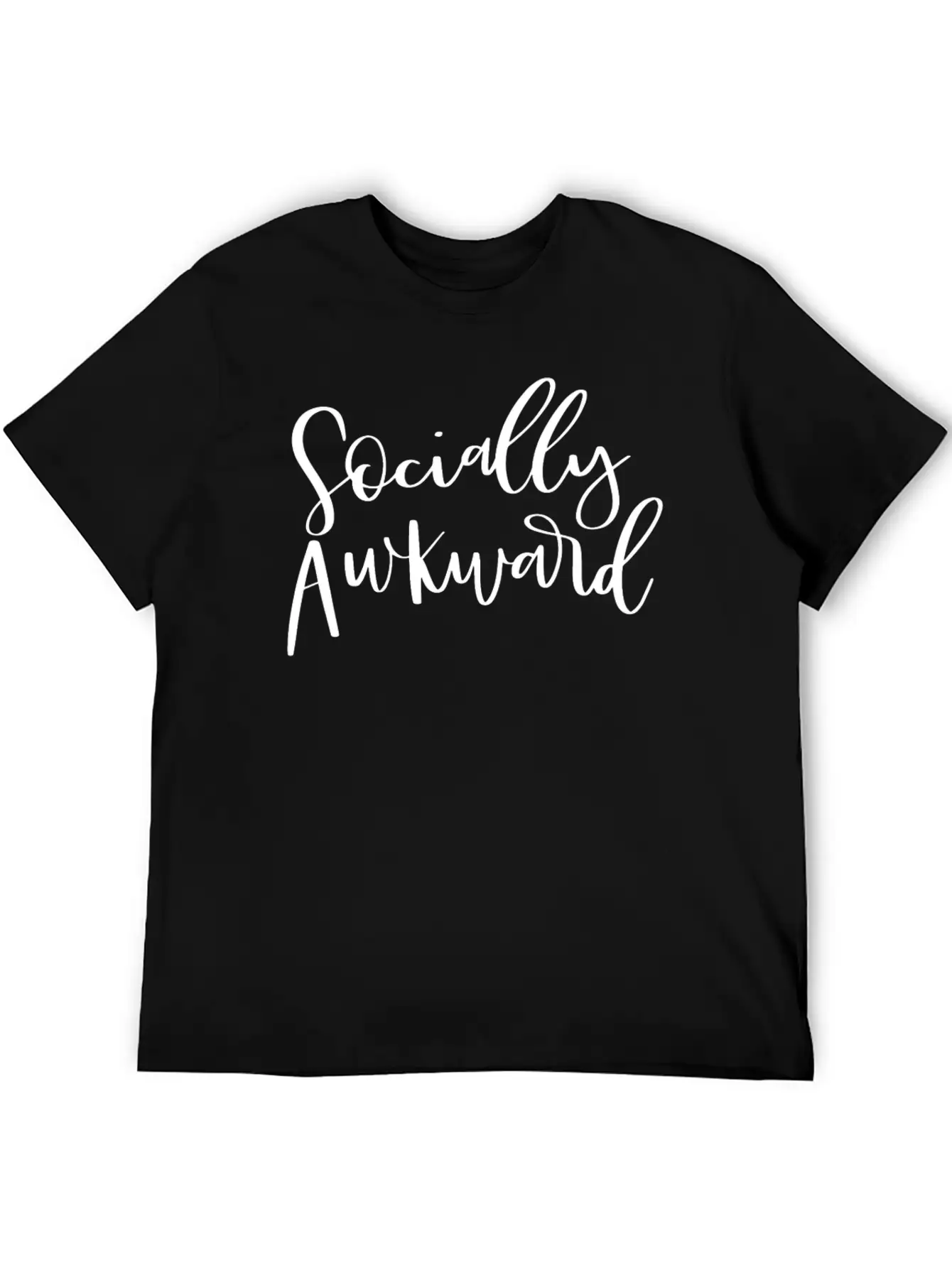 Socially Awkward Introvert Shy Antisocial Comfortable Minimalist Graphic Tee – Summer Style Essential