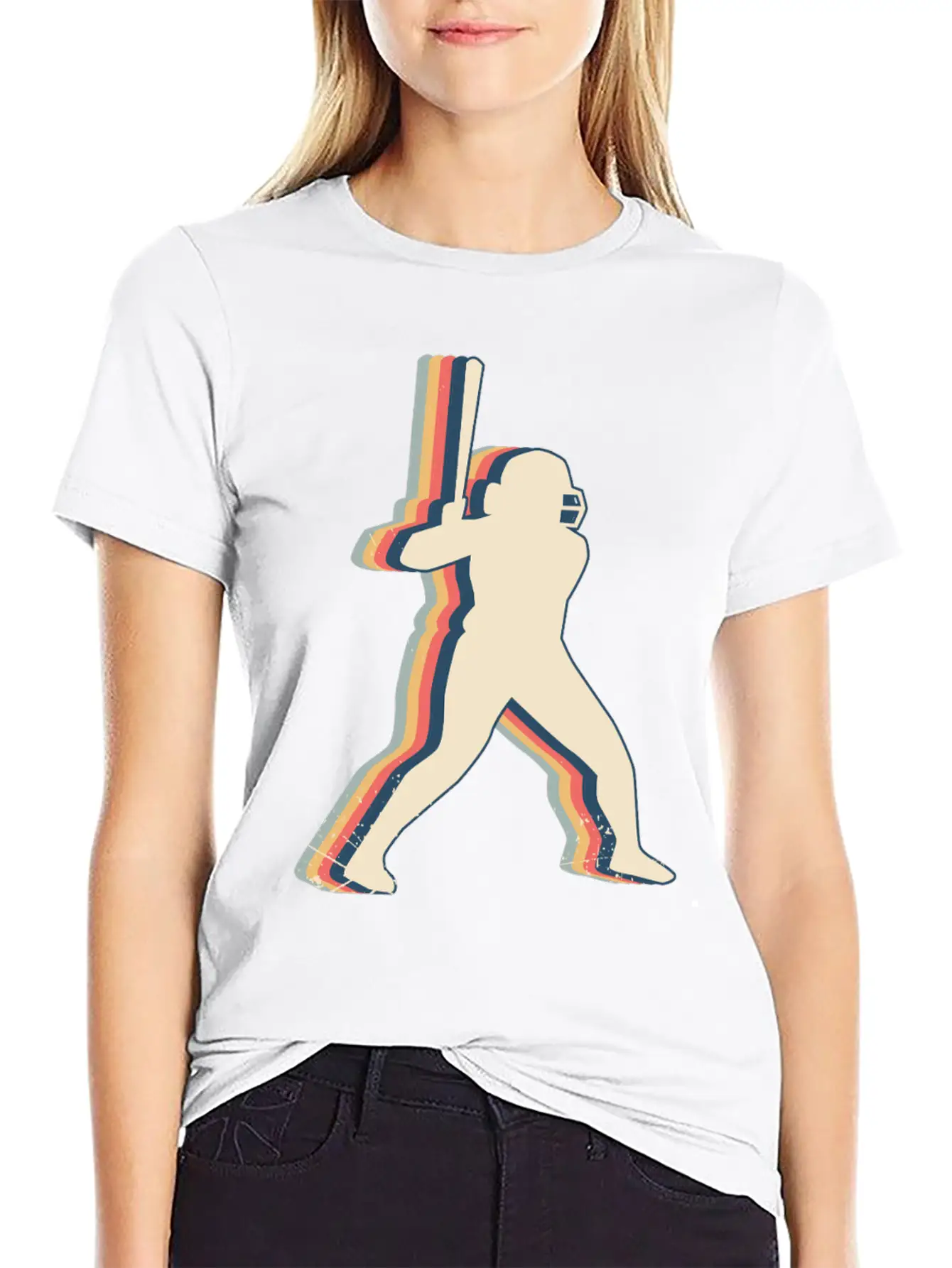 Softball Player Team Coach Trainer Retro Line Art Comfortable Minimalist Graphic Tee – Summer Style Essential