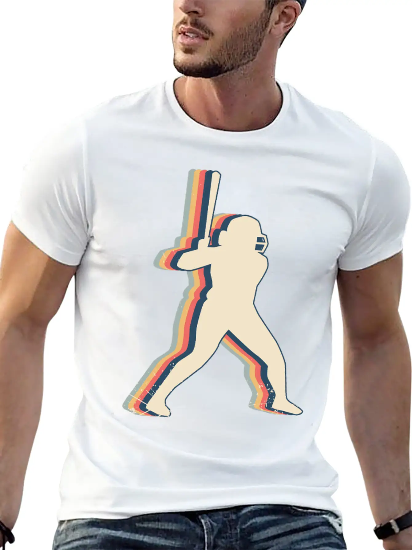 Softball Player Team Coach Trainer Retro Line Art Comfortable Minimalist Graphic Tee – Summer Style Essential
