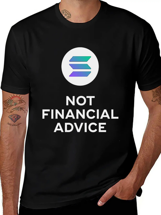 Solana. Not Financial Advice. White Edition. Timeless Short Sleeve Tee – Comfy And Minimalist Design