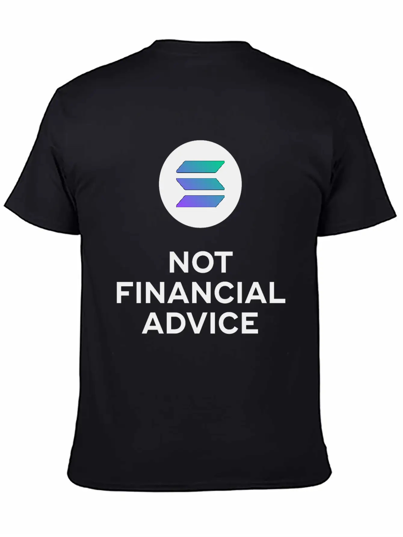 Solana. Not Financial Advice. White Edition. Timeless Short Sleeve Tee – Comfy And Minimalist Design