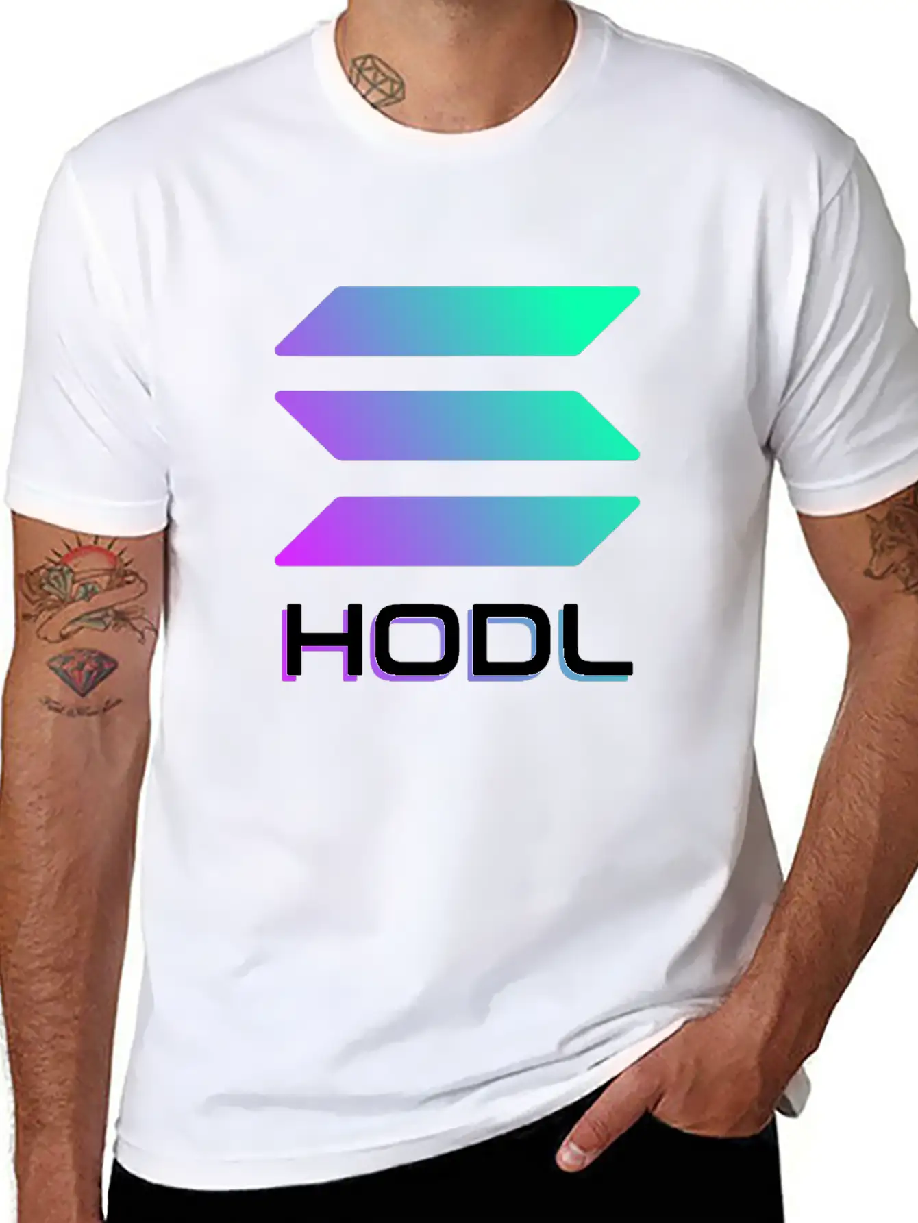 Solana SOL Crypto Hodl Basic Graphic T-Shirt – Daily Comfort In Soft Cotton