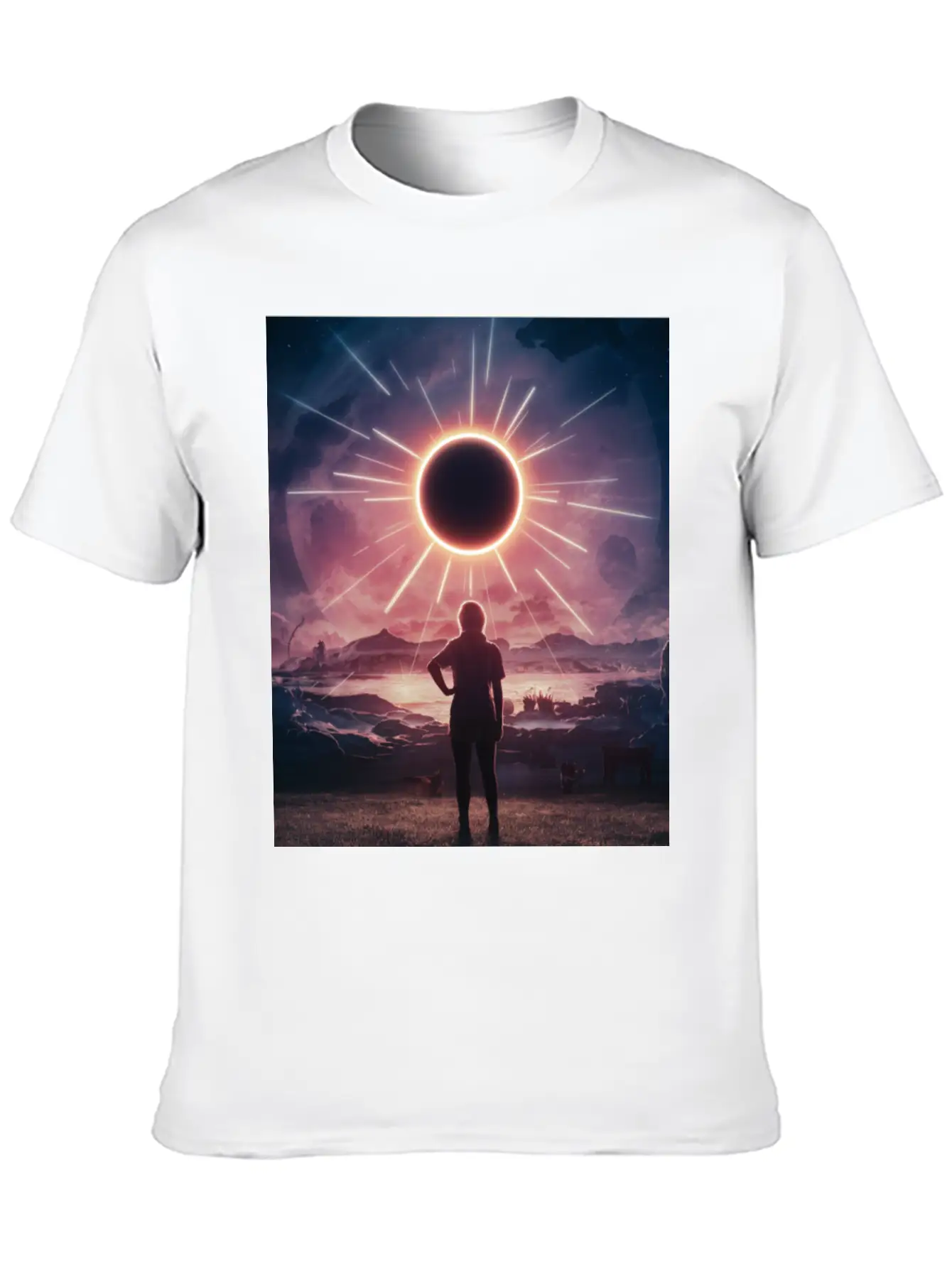 Solar Eclipse 2024 Naturally Phenomenal Unisex Short Sleeve Soft Cotton T-Shirt – Casual Everyday Wear