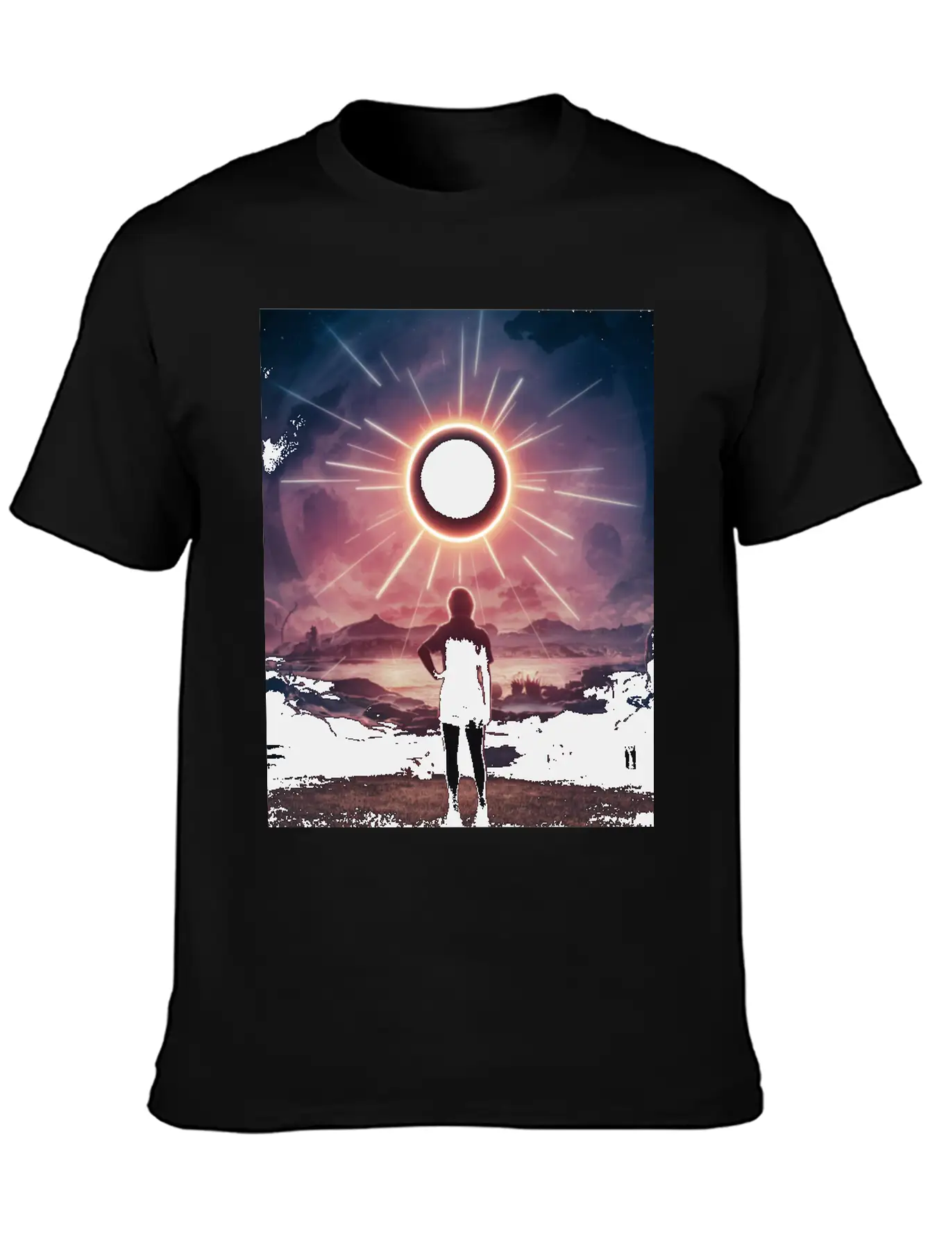 Solar Eclipse 2024 Naturally Phenomenal Unisex Short Sleeve Soft Cotton T-Shirt – Casual Everyday Wear