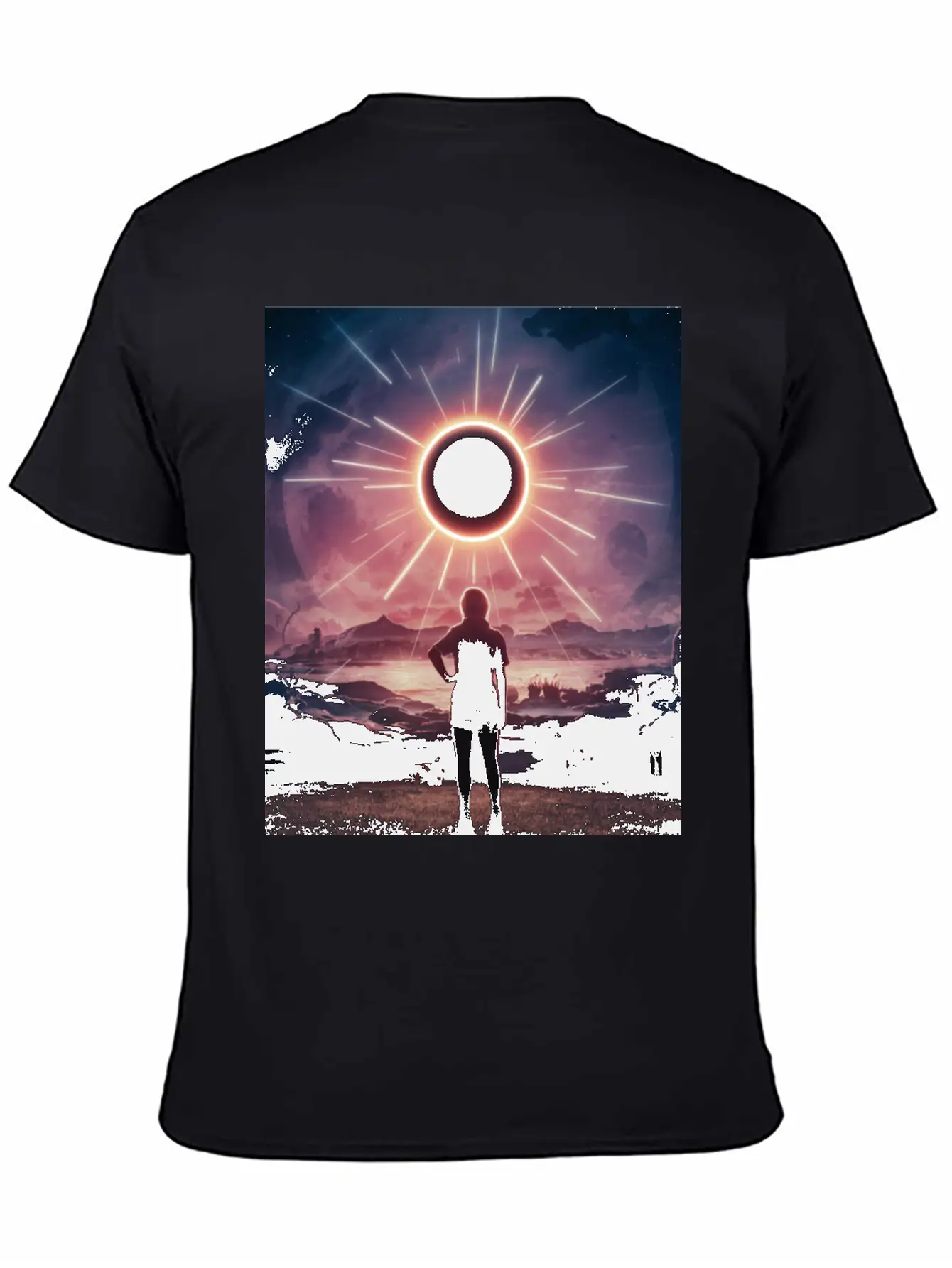 Solar Eclipse 2024 Naturally Phenomenal Unisex Short Sleeve Soft Cotton T-Shirt – Casual Everyday Wear