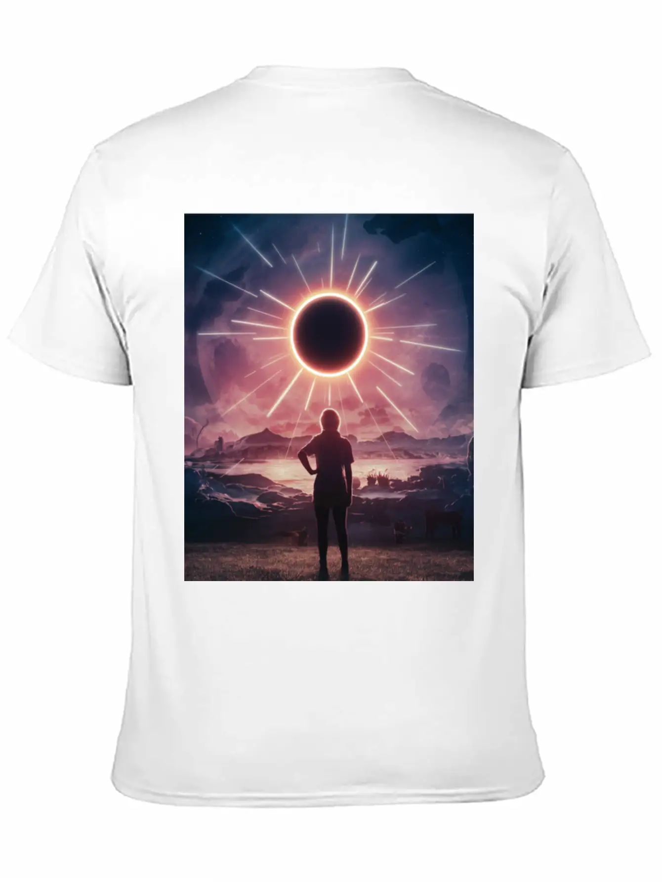 Solar Eclipse 2024 Naturally Phenomenal Unisex Short Sleeve Soft Cotton T-Shirt – Casual Everyday Wear