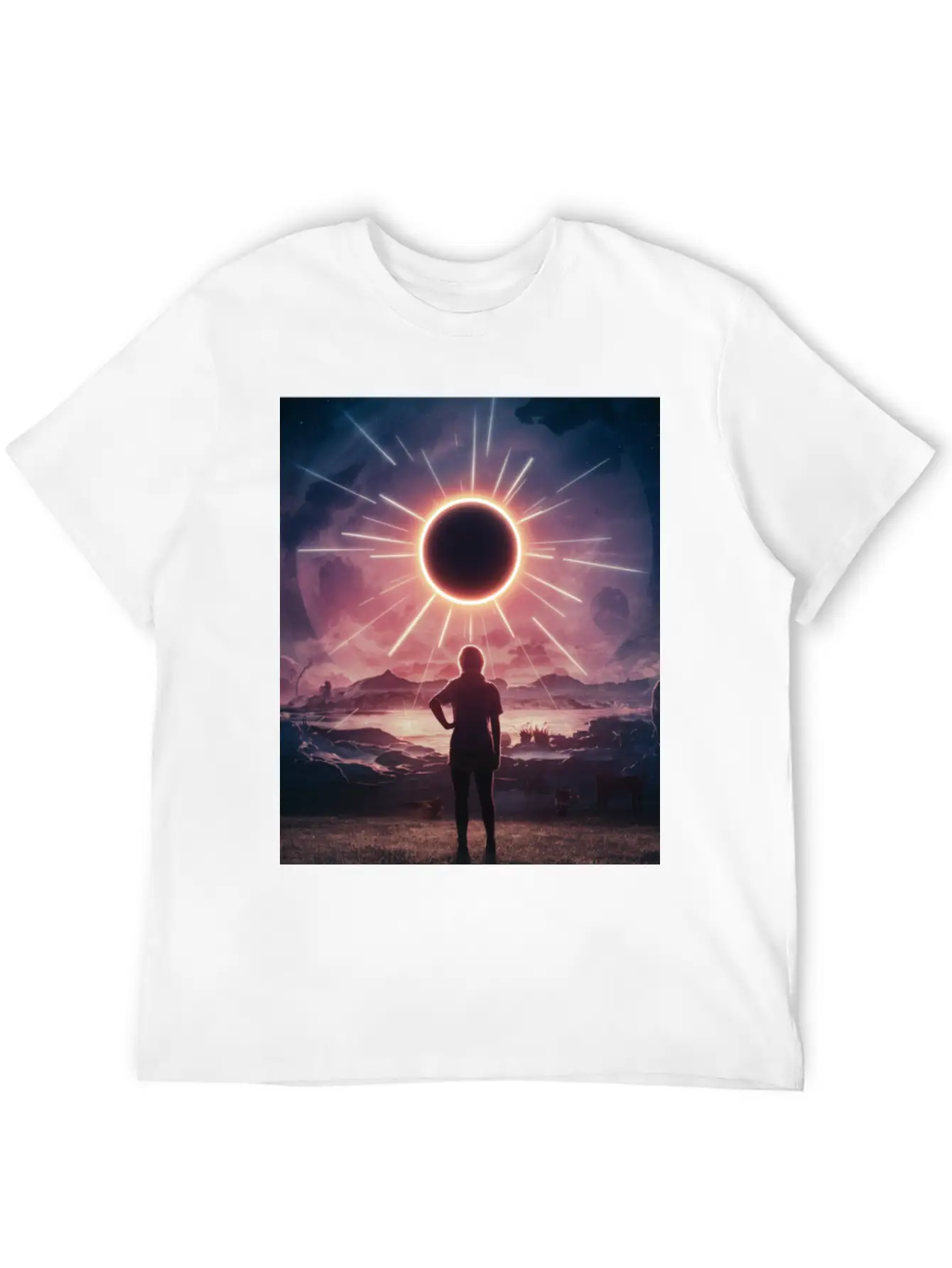 Solar Eclipse 2024 Naturally Phenomenal Unisex Short Sleeve Soft Cotton T-Shirt – Casual Everyday Wear