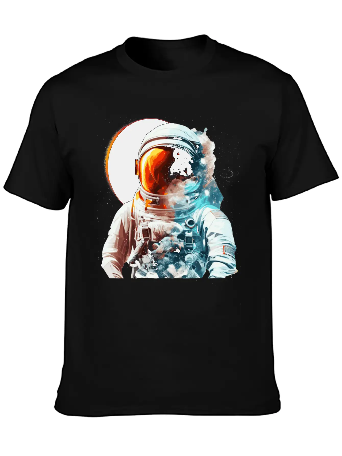Solar Eclipse Space Astronaut Astronomy Galaxy Timeless Short Sleeve Tee – Comfy And Minimalist Design