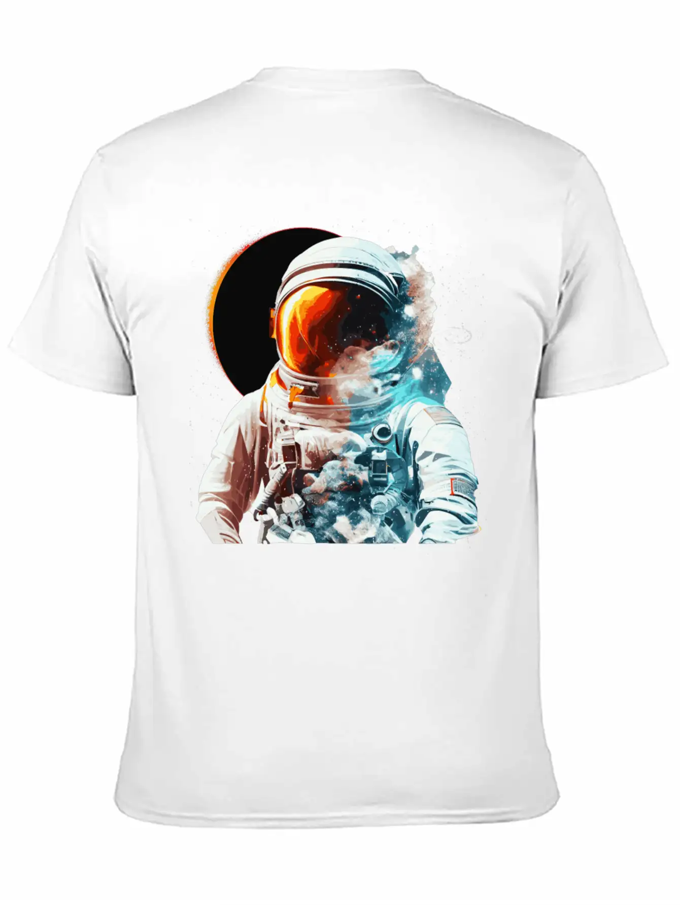 Solar Eclipse Space Astronaut Astronomy Galaxy Timeless Short Sleeve Tee – Comfy And Minimalist Design