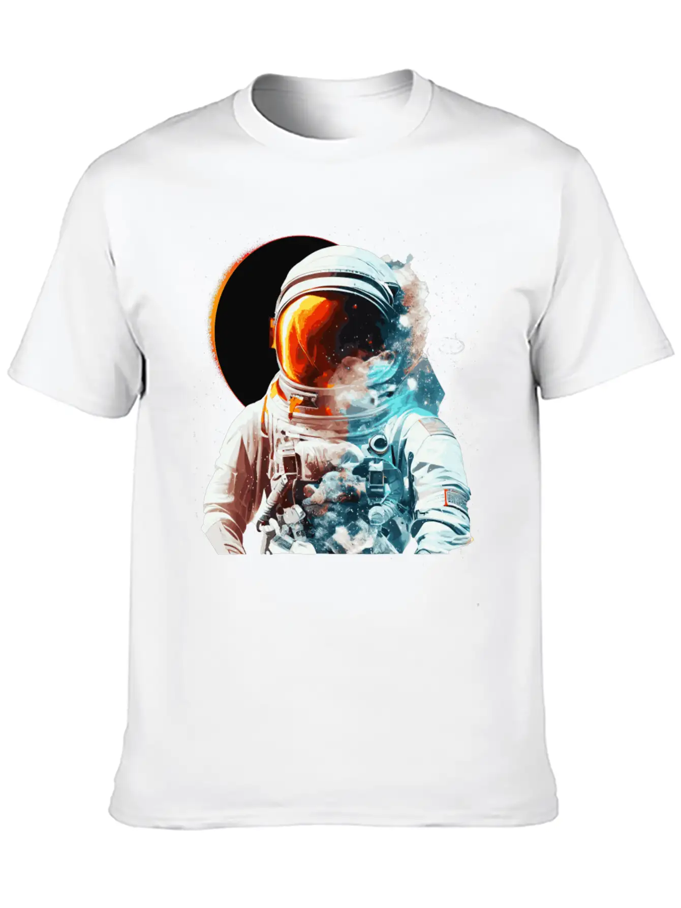 Solar Eclipse Space Astronaut Astronomy Galaxy Timeless Short Sleeve Tee – Comfy And Minimalist Design
