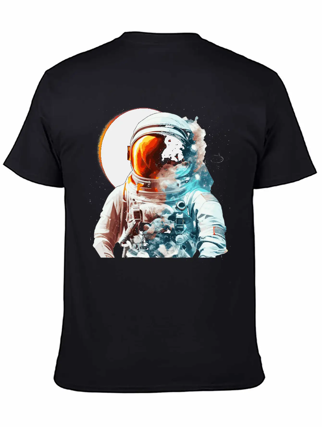 Solar Eclipse Space Astronaut Astronomy Galaxy Timeless Short Sleeve Tee – Comfy And Minimalist Design