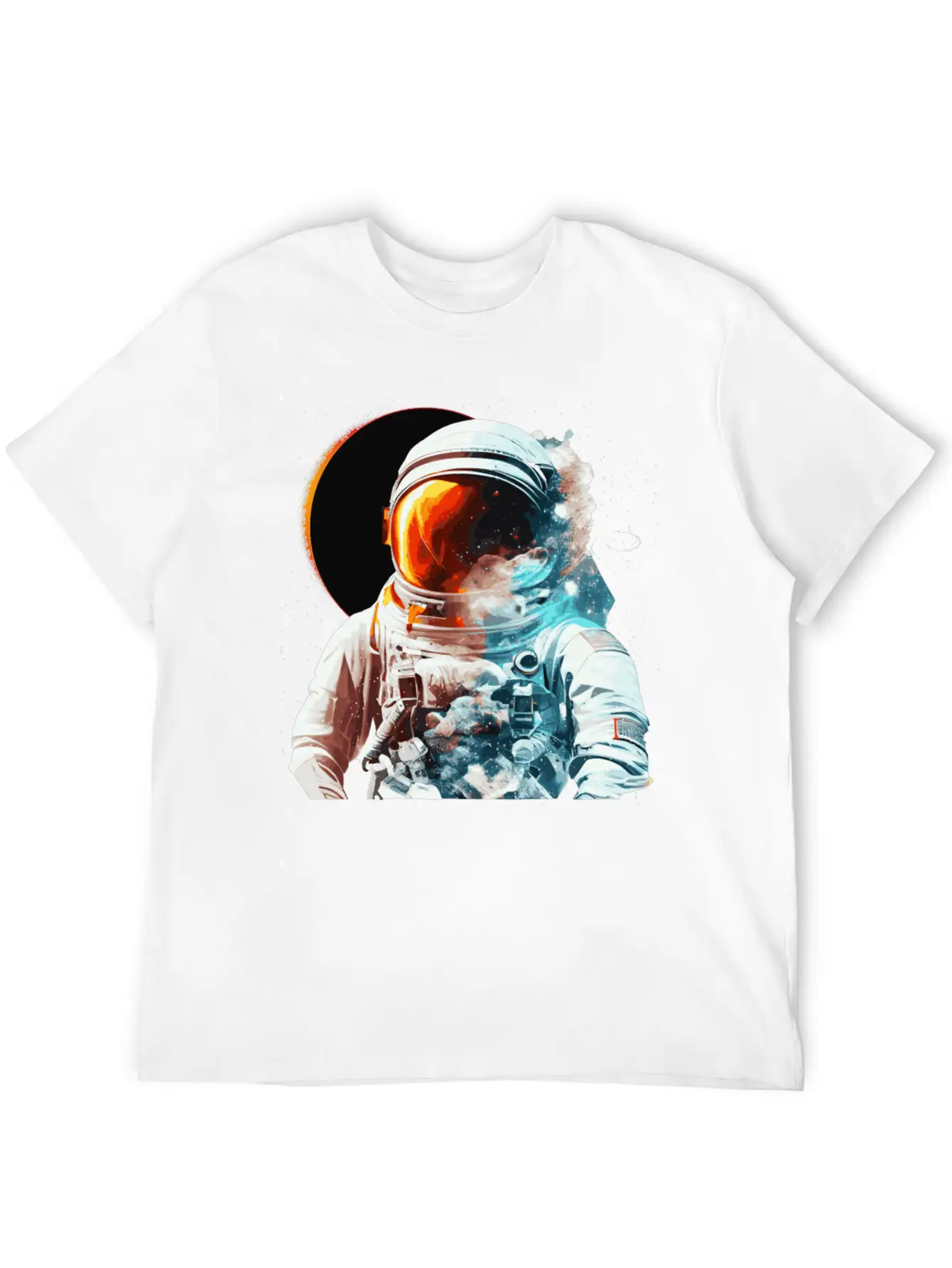 Solar Eclipse Space Astronaut Astronomy Galaxy Timeless Short Sleeve Tee – Comfy And Minimalist Design