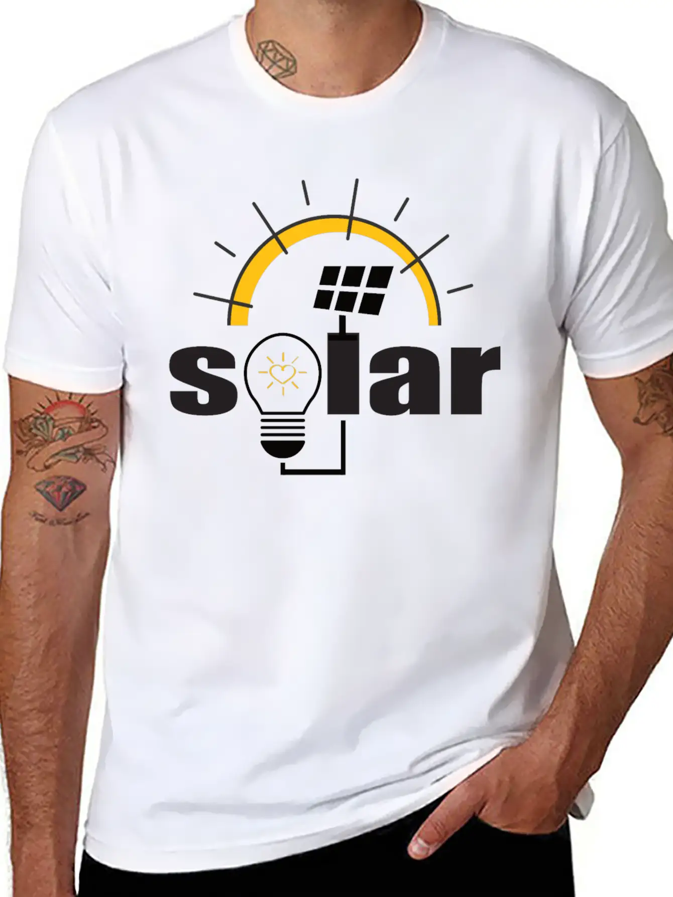 Solar Power - Renewable Energy - Green Energy Timeless Short Sleeve Tee – Comfy And Minimalist Design