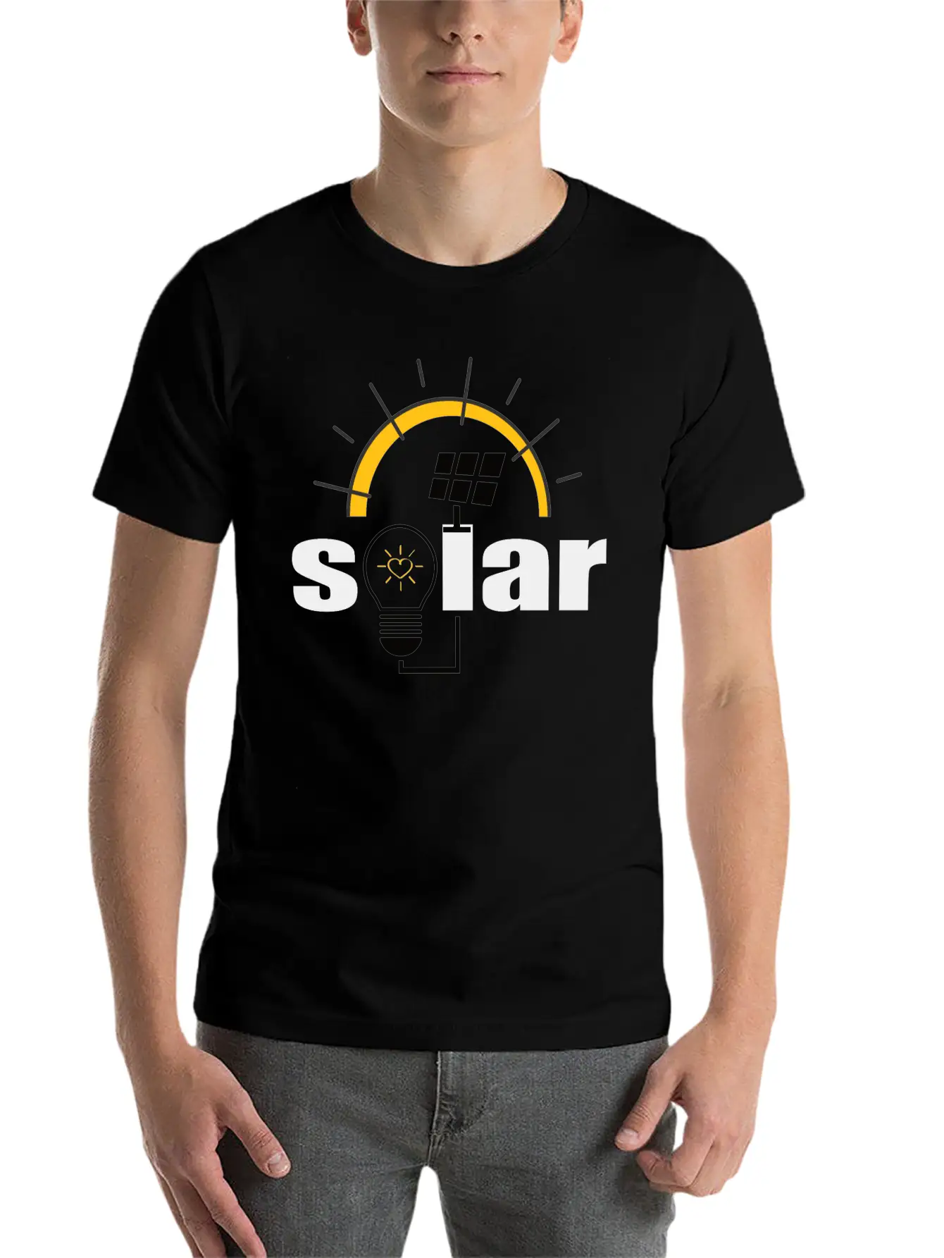 Solar Power - Renewable Energy - Green Energy Timeless Short Sleeve Tee – Comfy And Minimalist Design