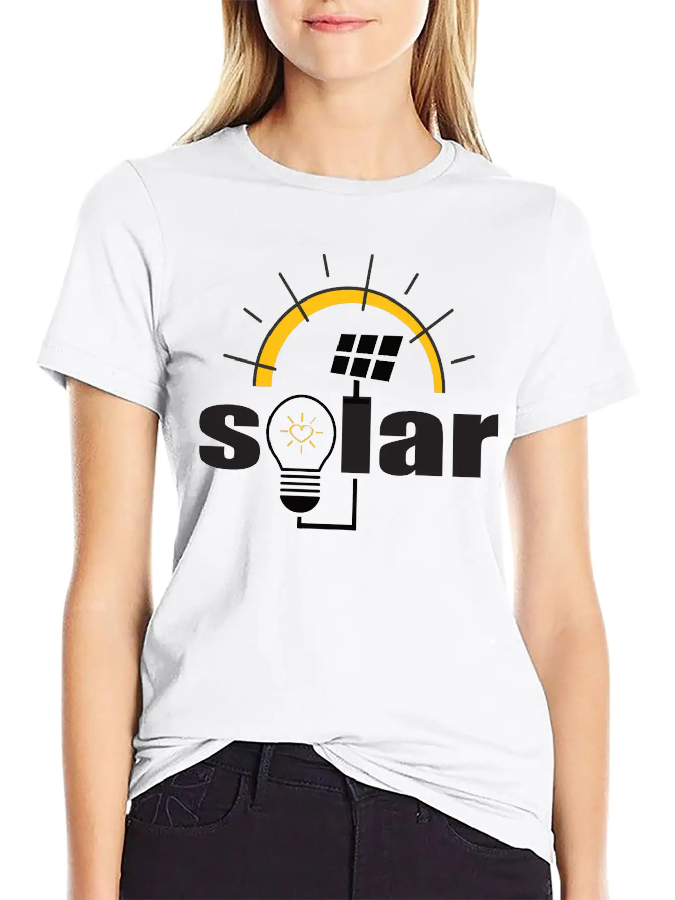 Solar Power - Renewable Energy - Green Energy Timeless Short Sleeve Tee – Comfy And Minimalist Design