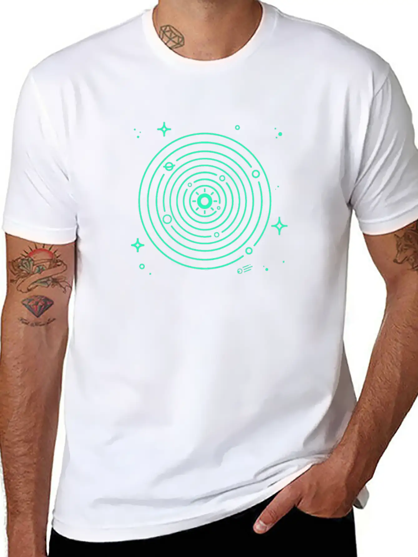 Solar System Stylish Everyday T-Shirt – Unisex Basic Cotton Tee