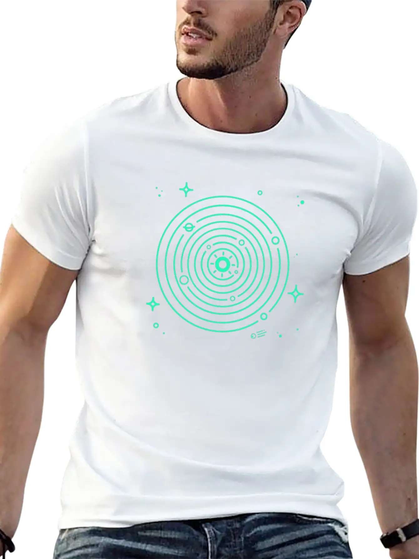 Solar System Stylish Everyday T-Shirt – Unisex Basic Cotton Tee