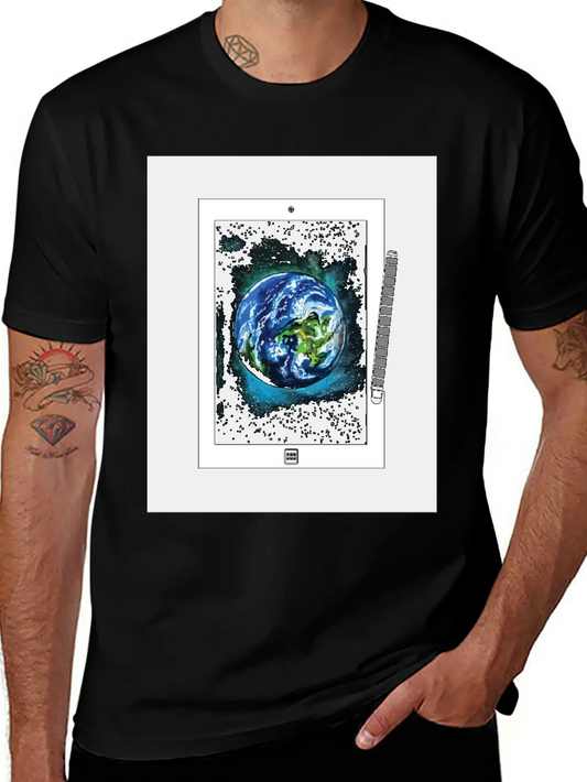 Solar System Universe Planet Earth Stylish Everyday T-Shirt – Unisex Basic Cotton Tee