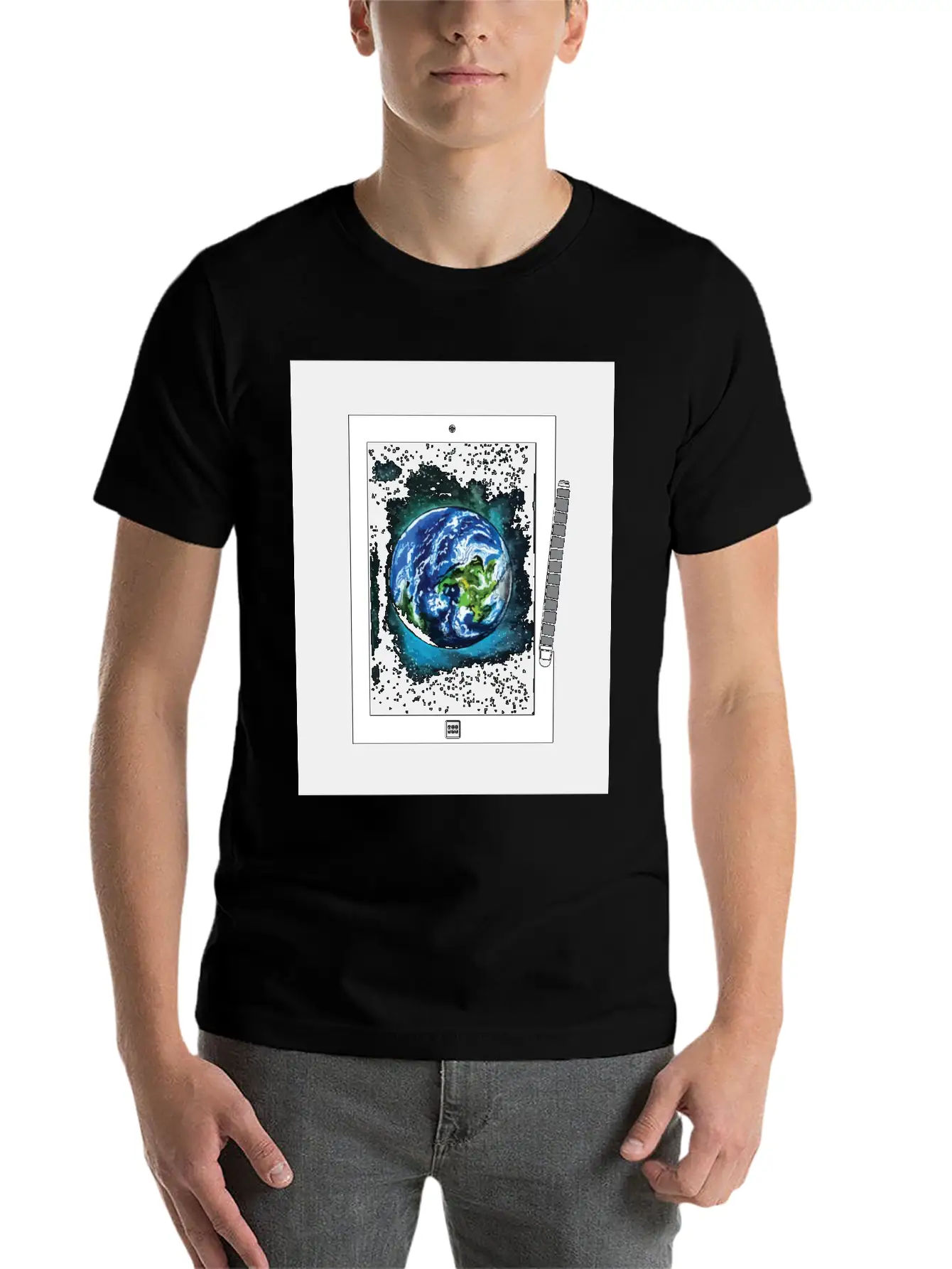 Solar System Universe Planet Earth Stylish Everyday T-Shirt – Unisex Basic Cotton Tee