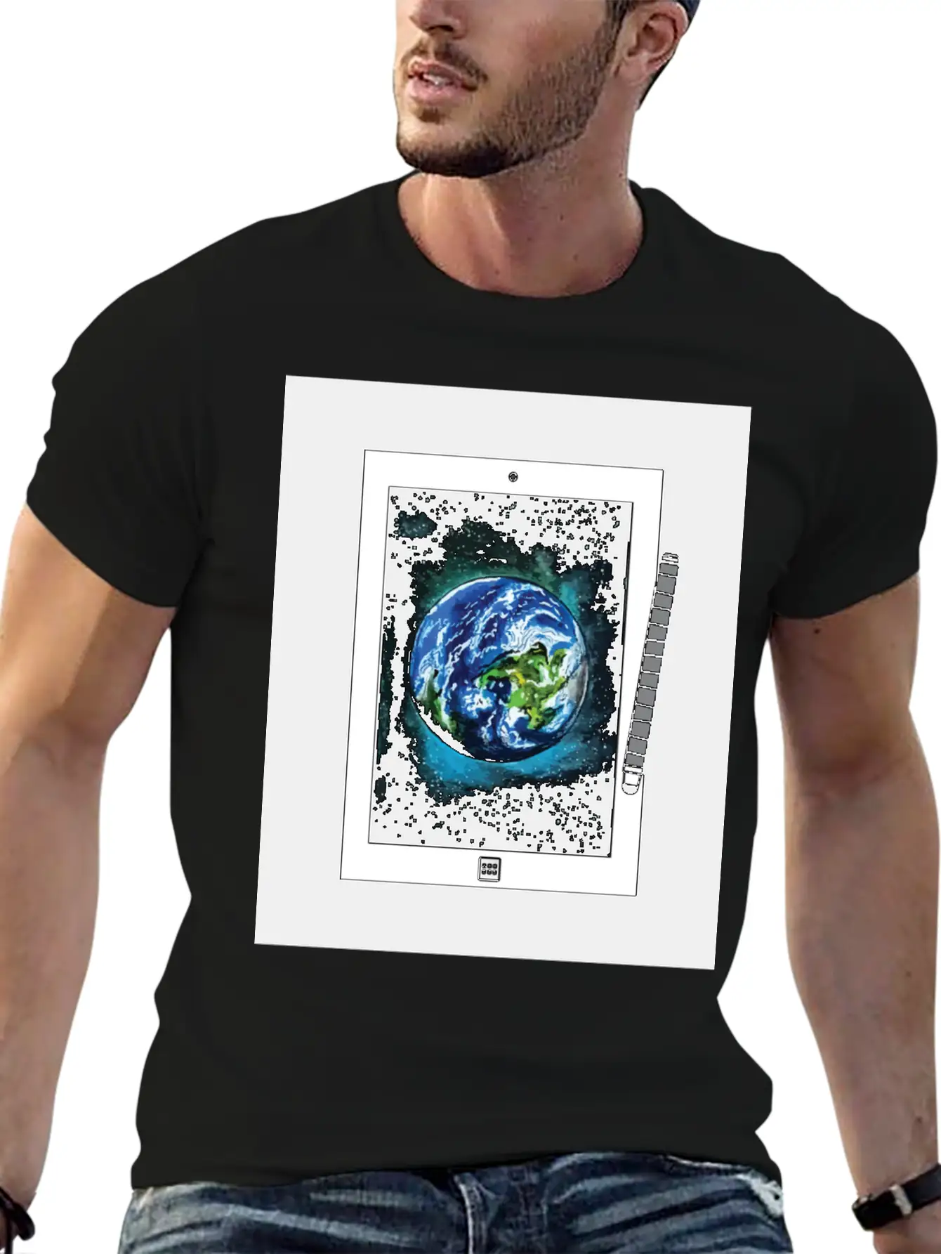Solar System Universe Planet Earth Stylish Everyday T-Shirt – Unisex Basic Cotton Tee