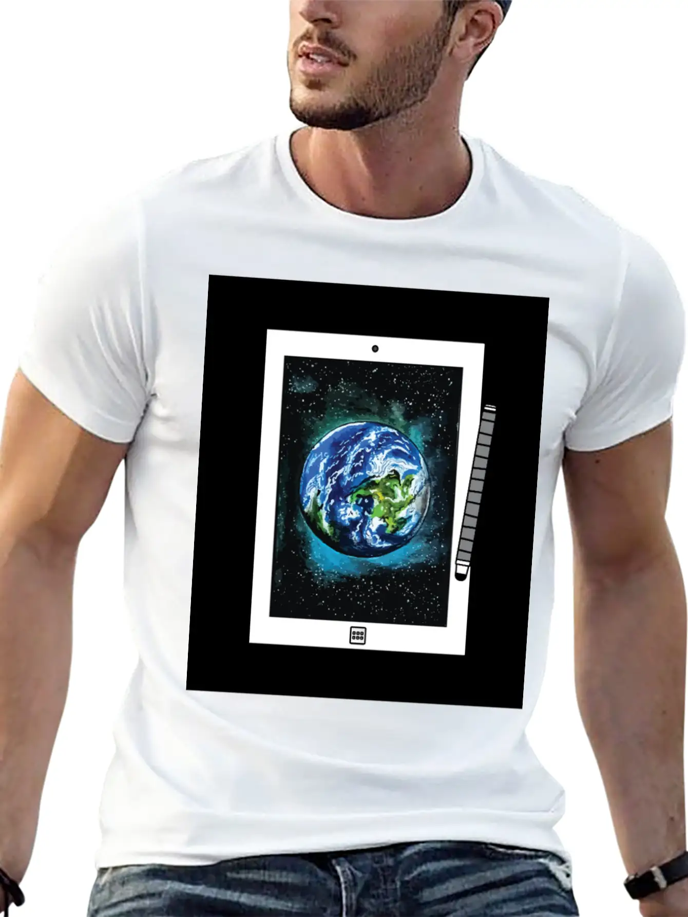 Solar System Universe Planet Earth Stylish Everyday T-Shirt – Unisex Basic Cotton Tee
