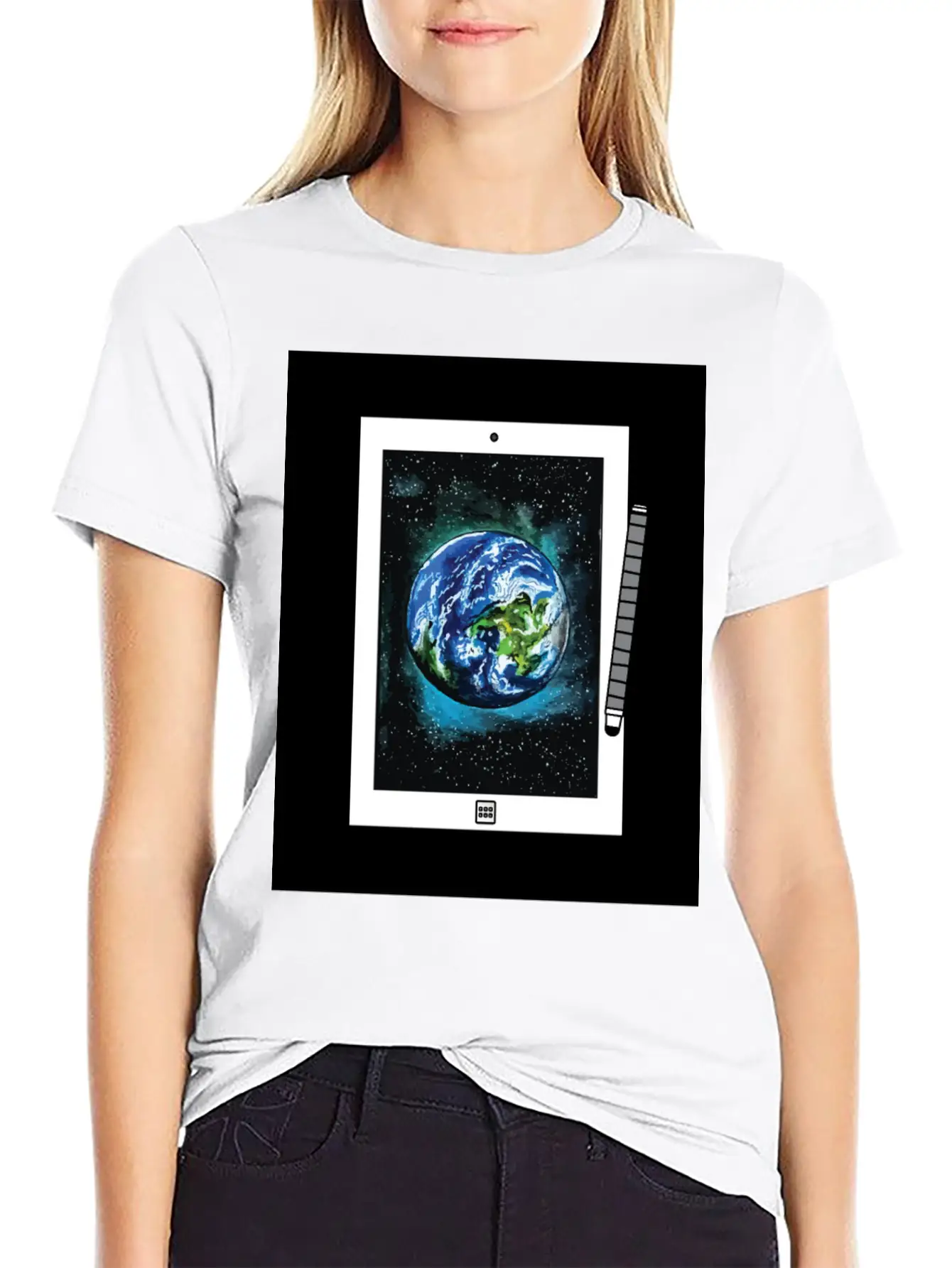 Solar System Universe Planet Earth Stylish Everyday T-Shirt – Unisex Basic Cotton Tee