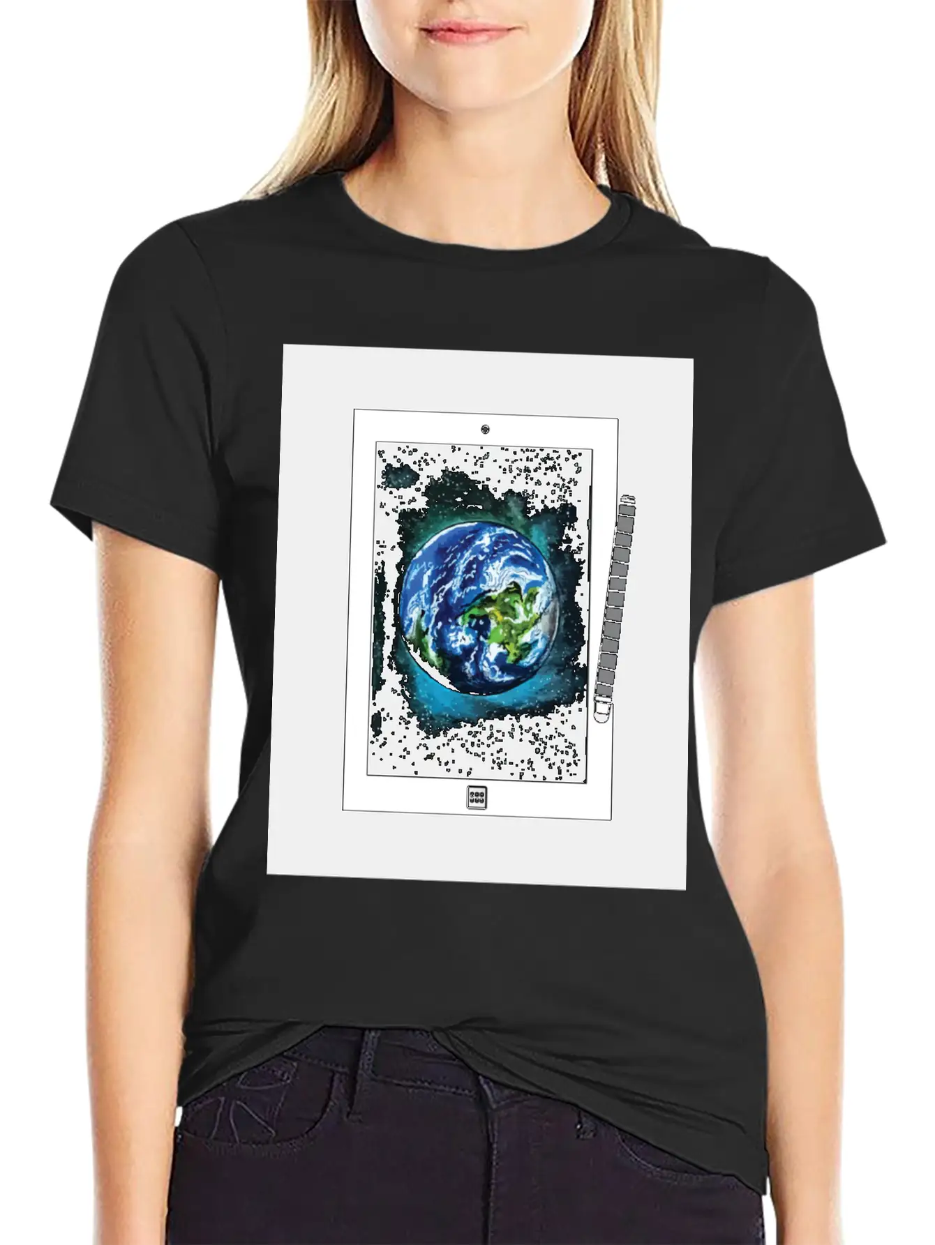 Solar System Universe Planet Earth Stylish Everyday T-Shirt – Unisex Basic Cotton Tee
