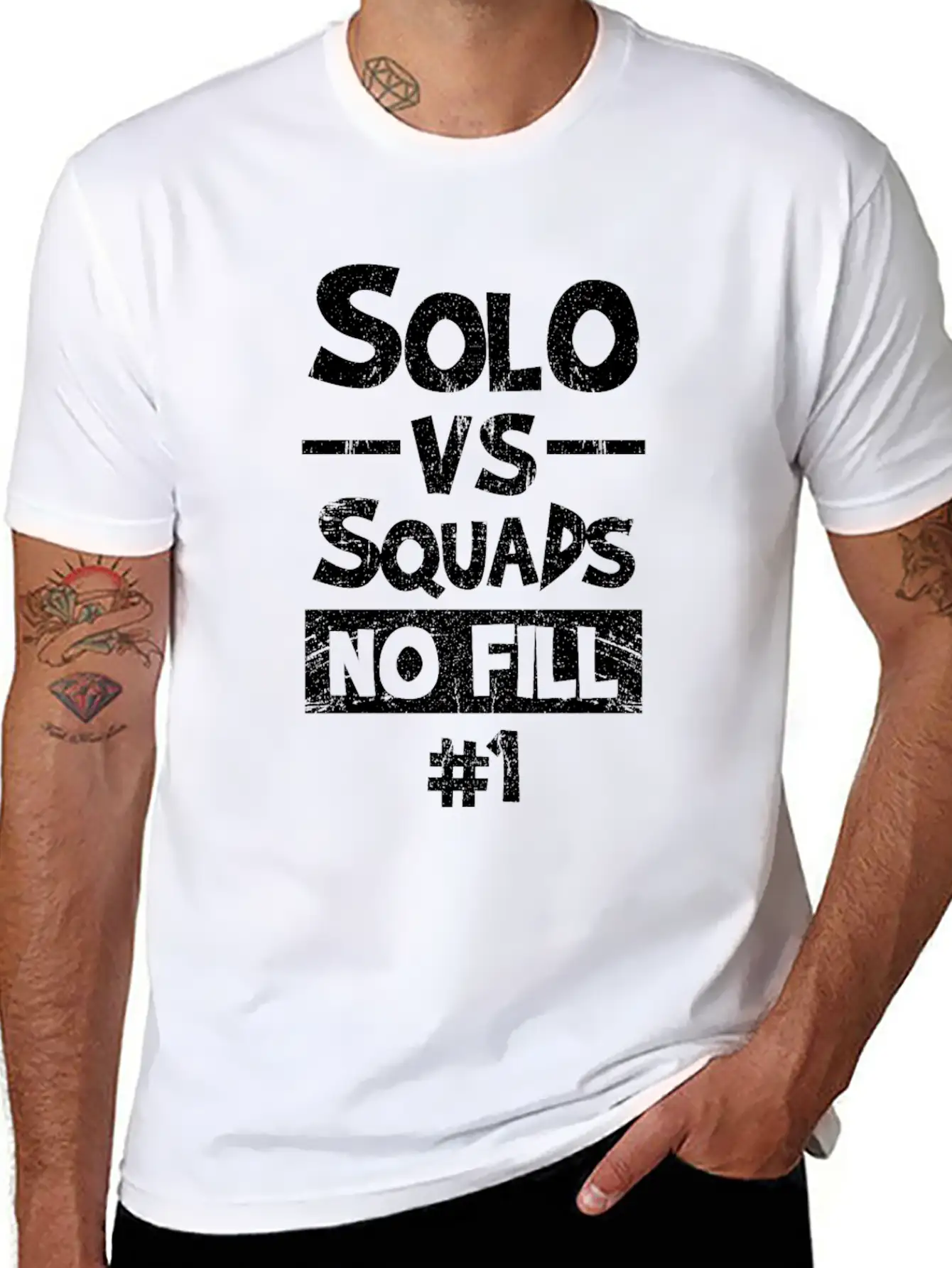 Solo Versus Squads Unisex Short Sleeve Soft Cotton T-Shirt – Casual Everyday Wear
