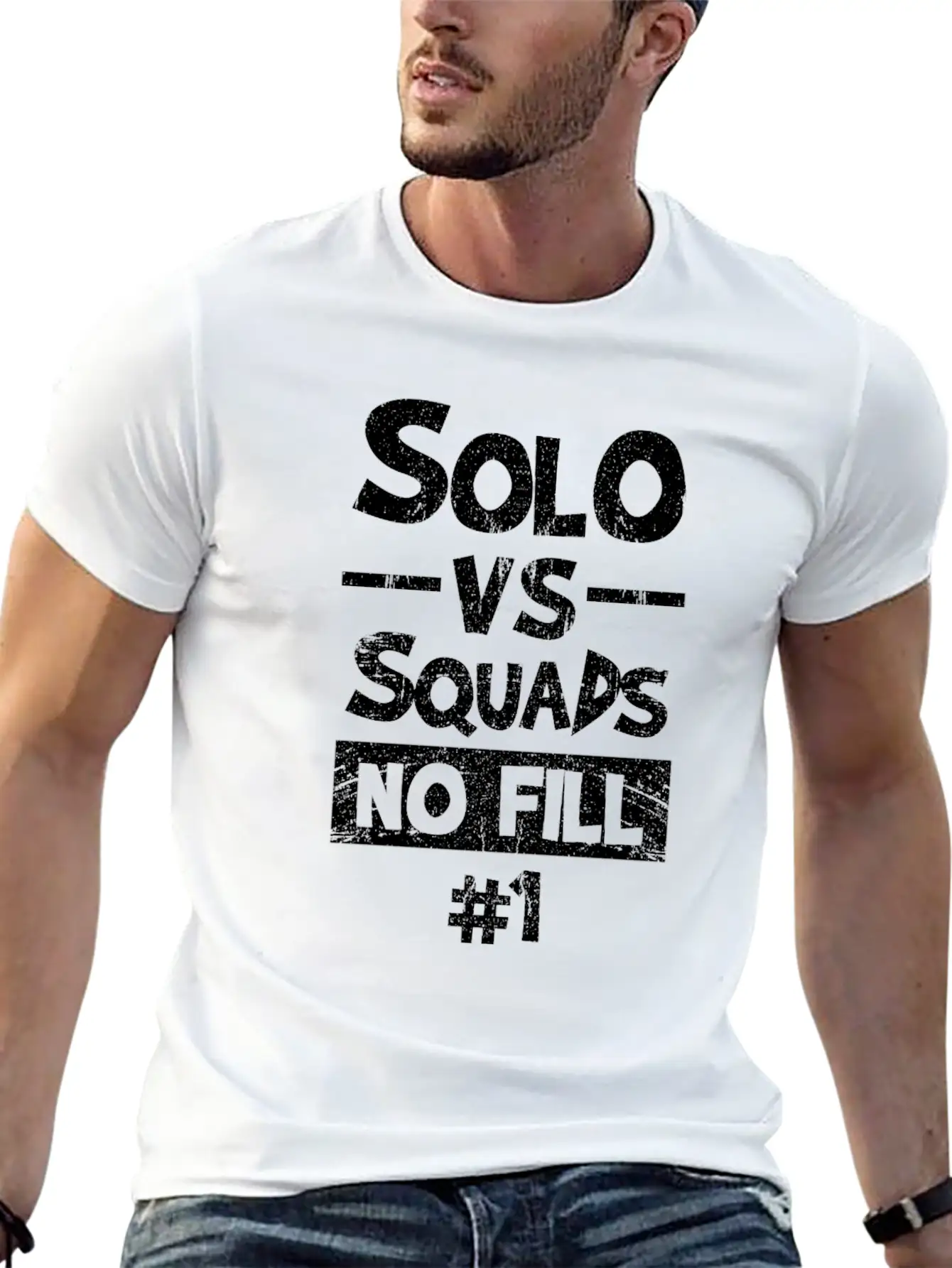 Solo Versus Squads Unisex Short Sleeve Soft Cotton T-Shirt – Casual Everyday Wear