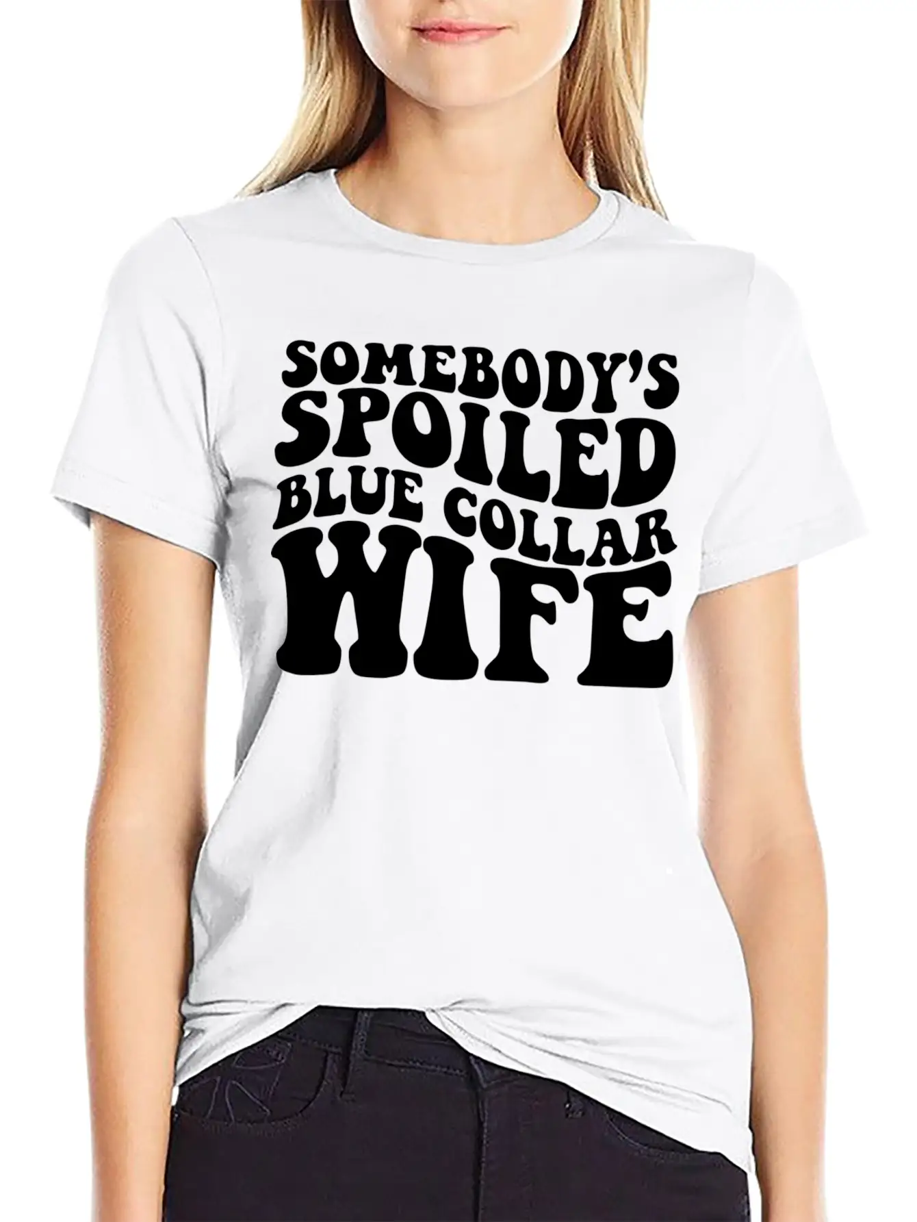 Somebody'S Spoiled Blue Collar Wife Essential Unisex Summer Tee – Soft Cotton Casual Fit