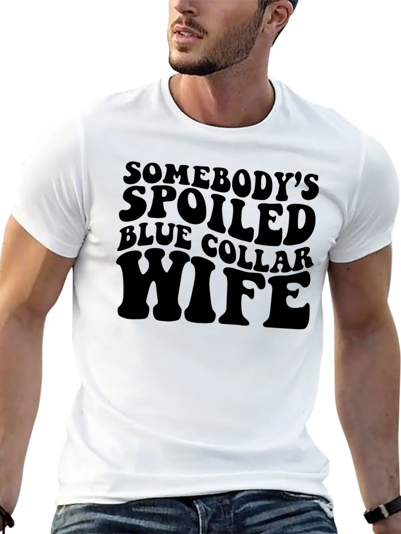 Somebody'S Spoiled Blue Collar Wife Essential Unisex Summer Tee – Soft Cotton Casual Fit