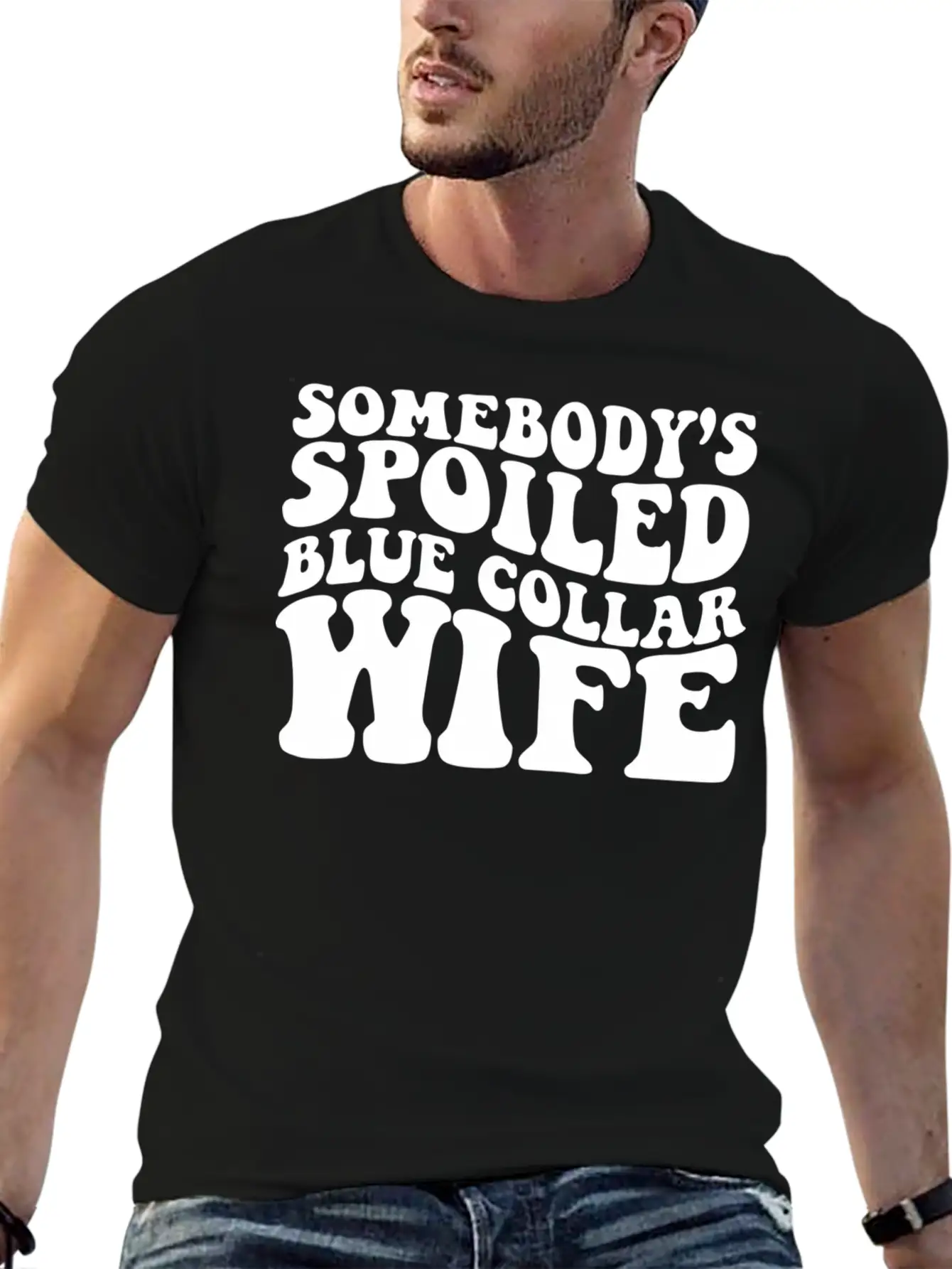 Somebody'S Spoiled Blue Collar Wife Essential Unisex Summer Tee – Soft Cotton Casual Fit